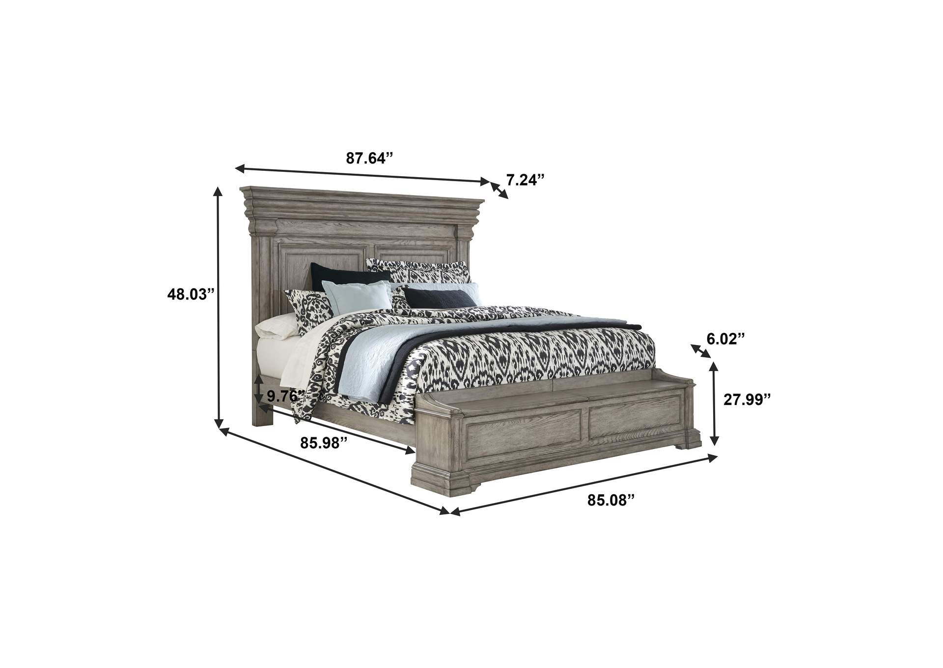 Madison Ridge California King Panel Bed in Heritage Taupe,Pulaski Furniture