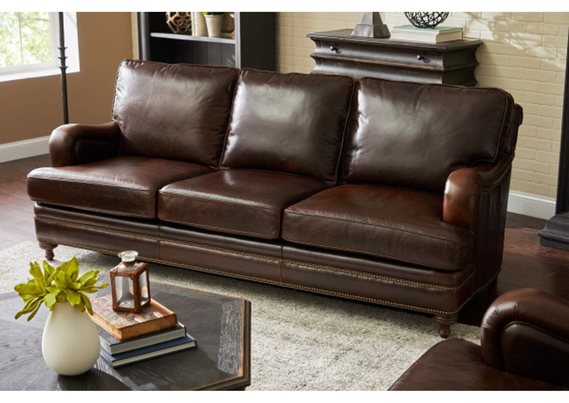 Oliver Stationary Sofa in Espresso,Pulaski Furniture