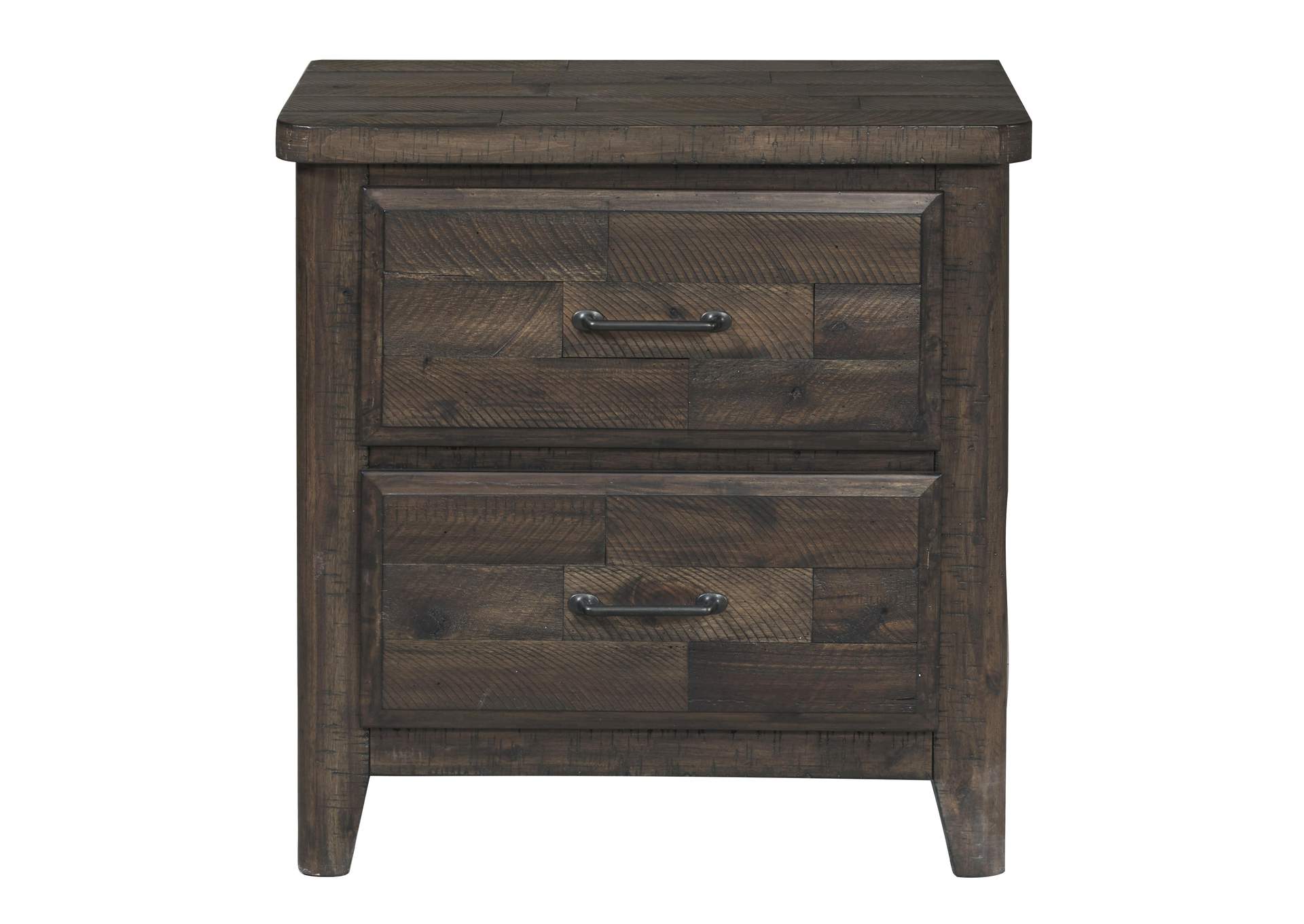 Sawmill 2-Drawer Farmhouse Nightstand with USB port,Pulaski Furniture