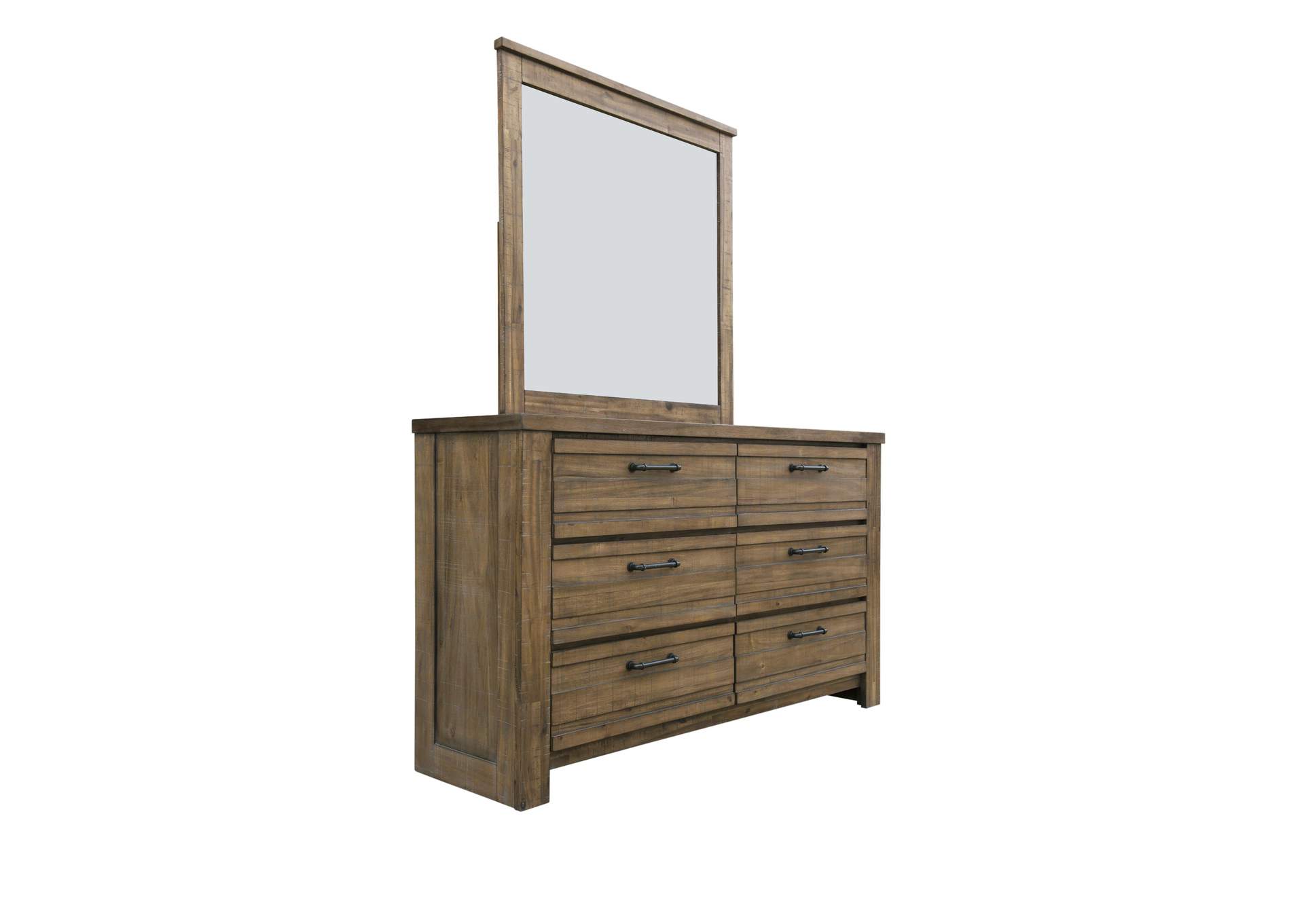 SoHo Six Drawer Dresser with Mirror,Pulaski Furniture