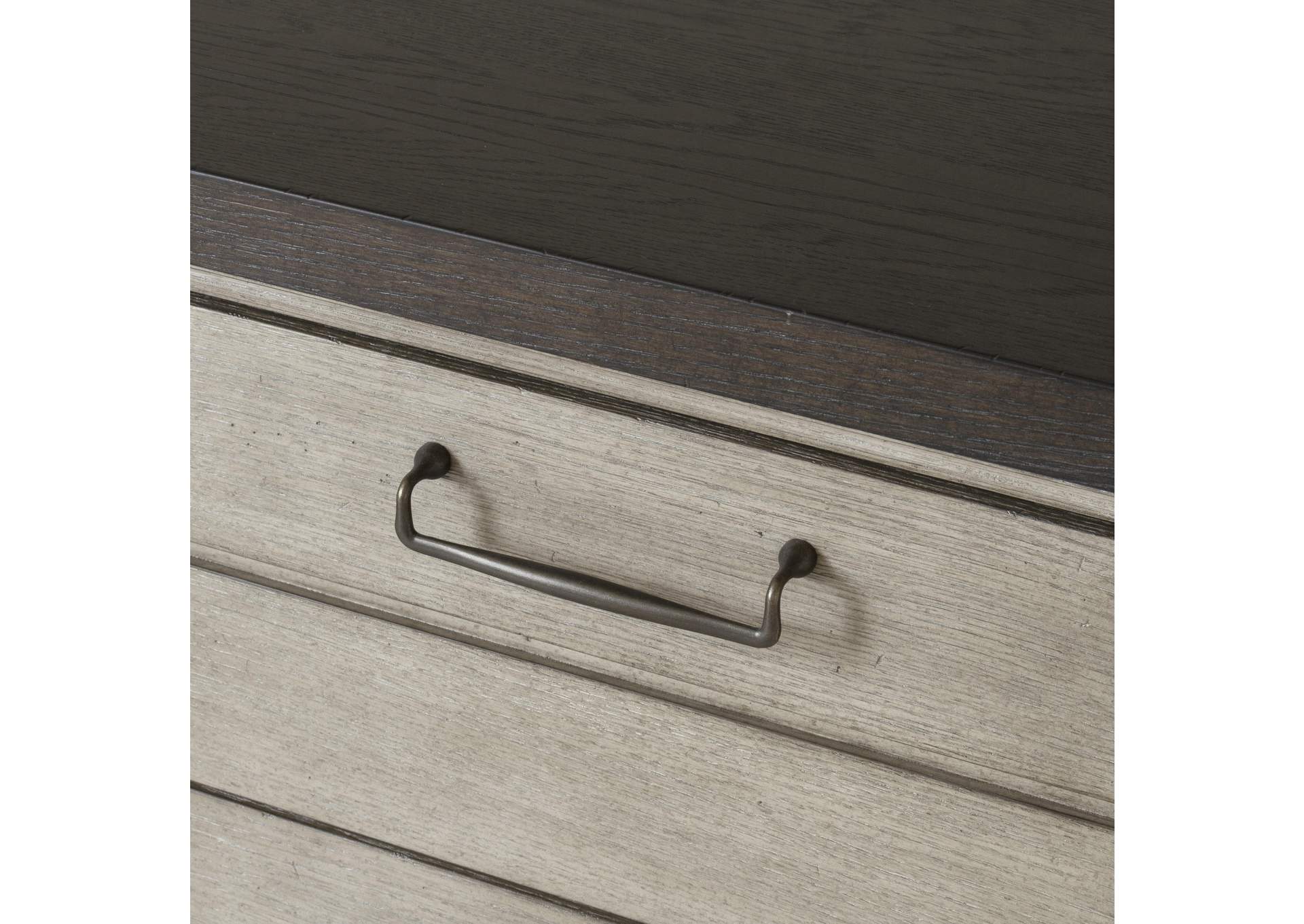 2 Drawer USB Charging Nightstand in Farmhouse Grey,Pulaski Furniture