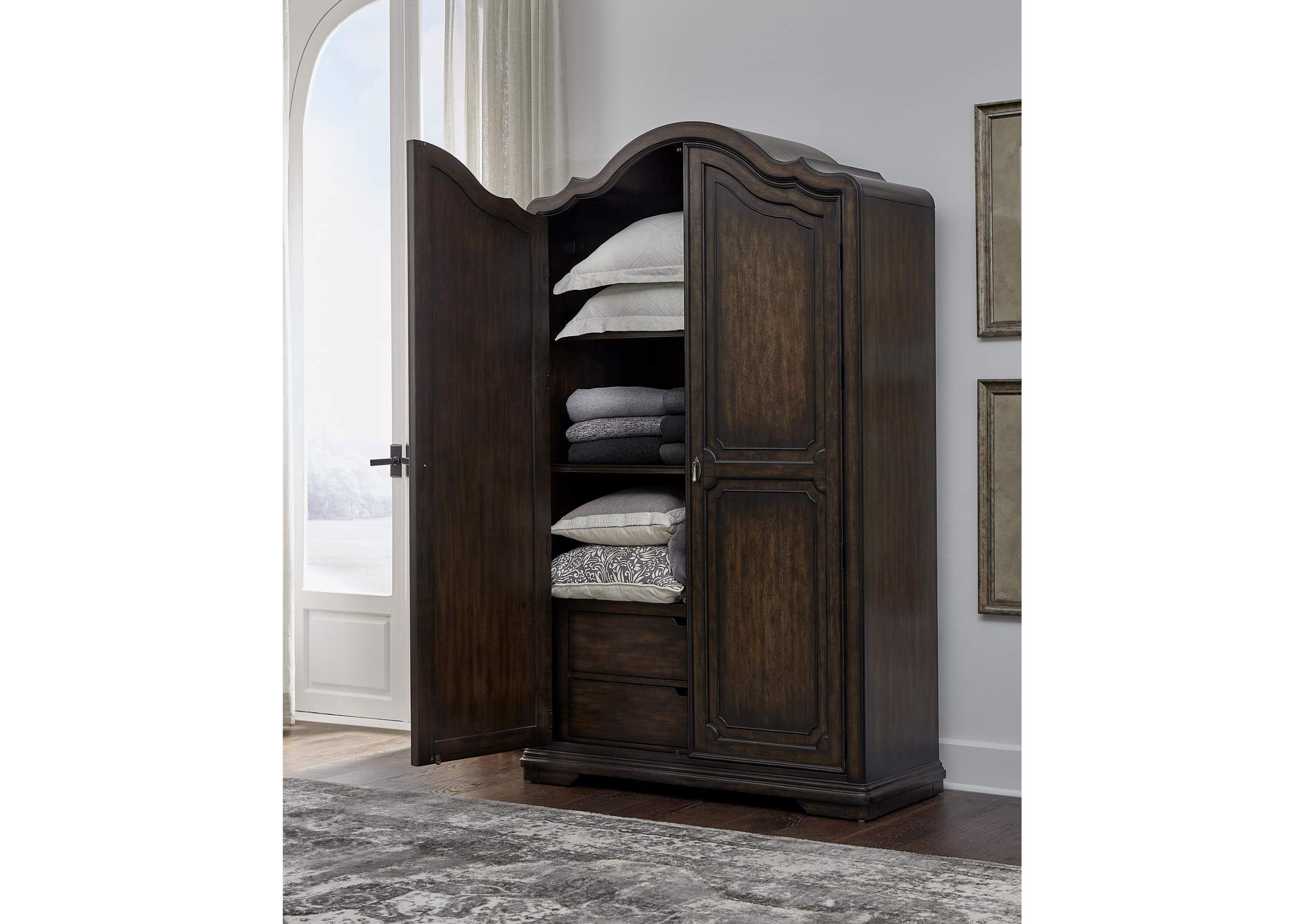 Cooper Falls Two Door Armoire with Drawers,Pulaski Furniture