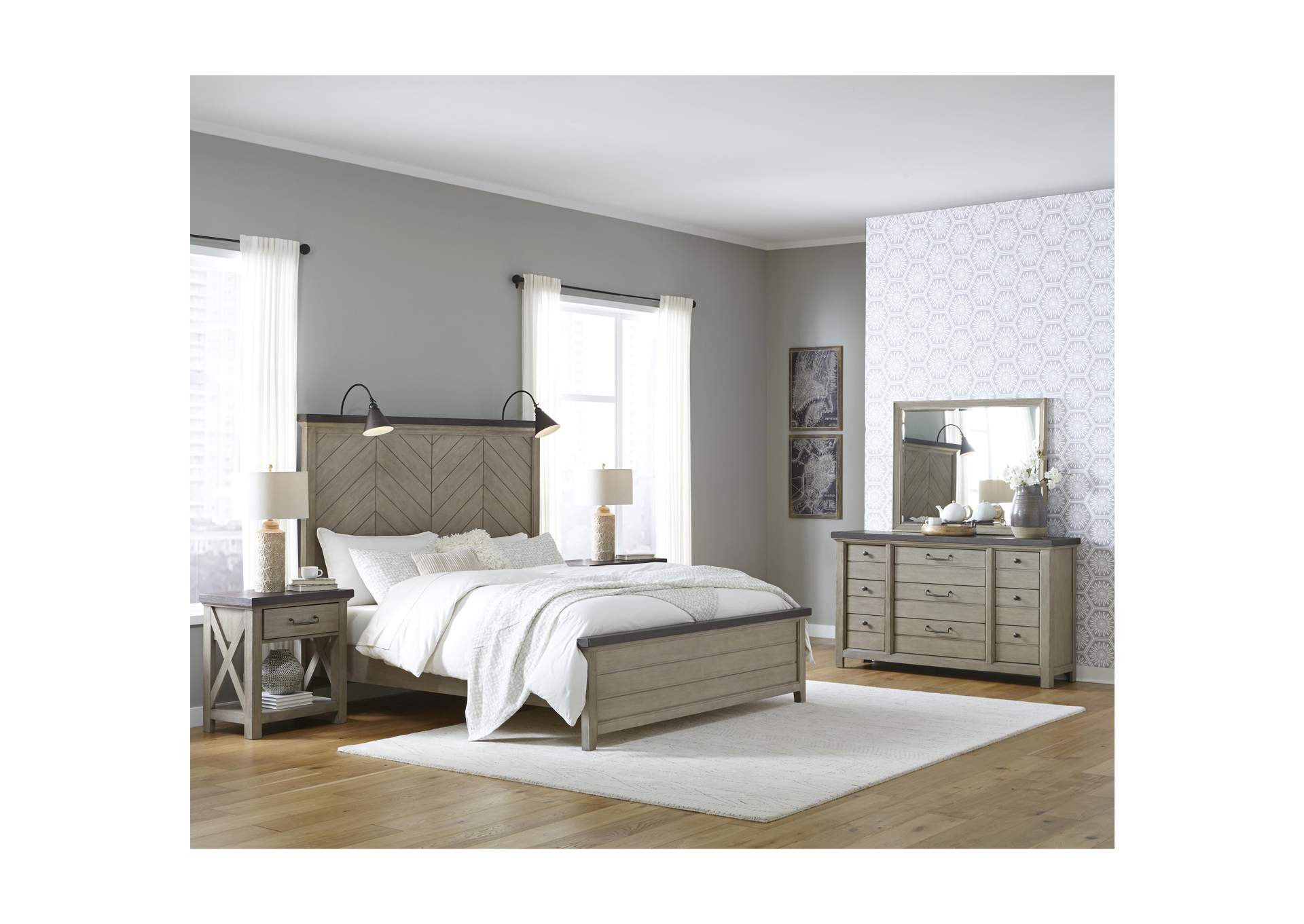 Emma 5 Piece Queen Bedroom Set,Pulaski Furniture
