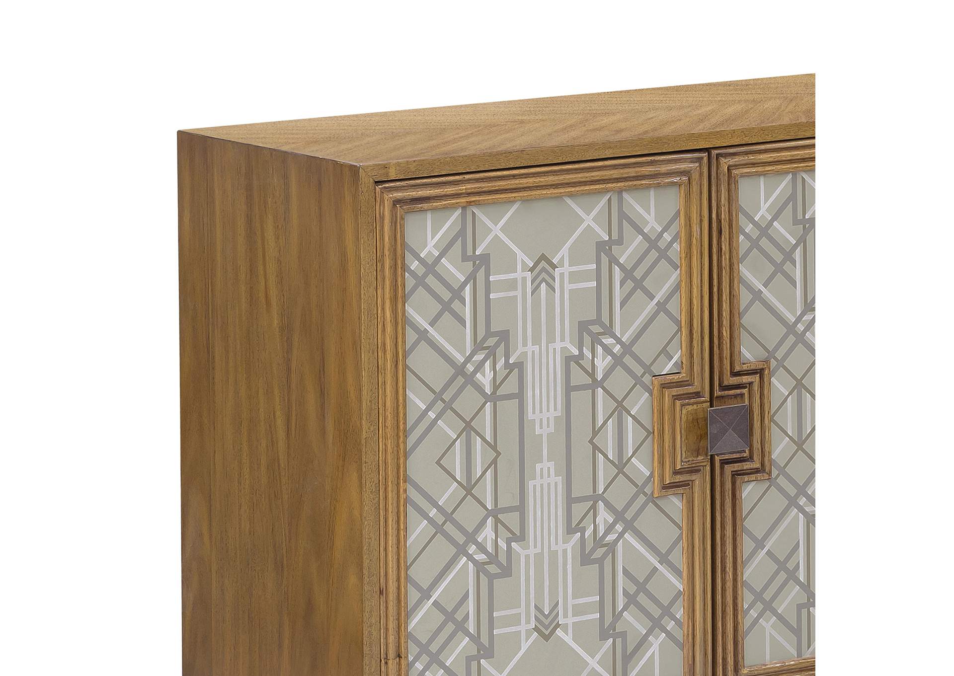Mid-Century Modern 4 Door Credenza,Pulaski Furniture