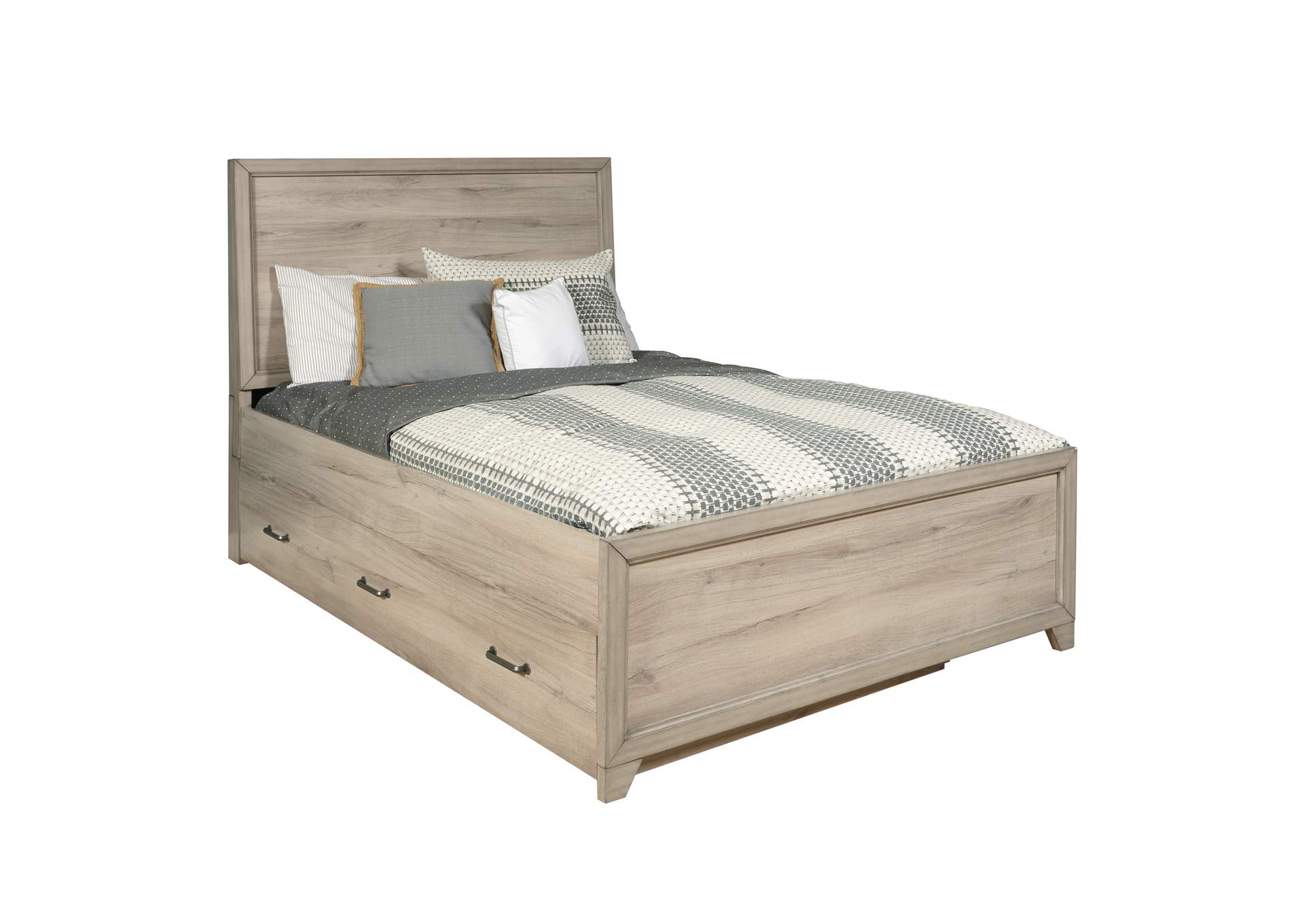 Kids Full Panel Bed with Trundle in River Birch Brown,Pulaski Furniture
