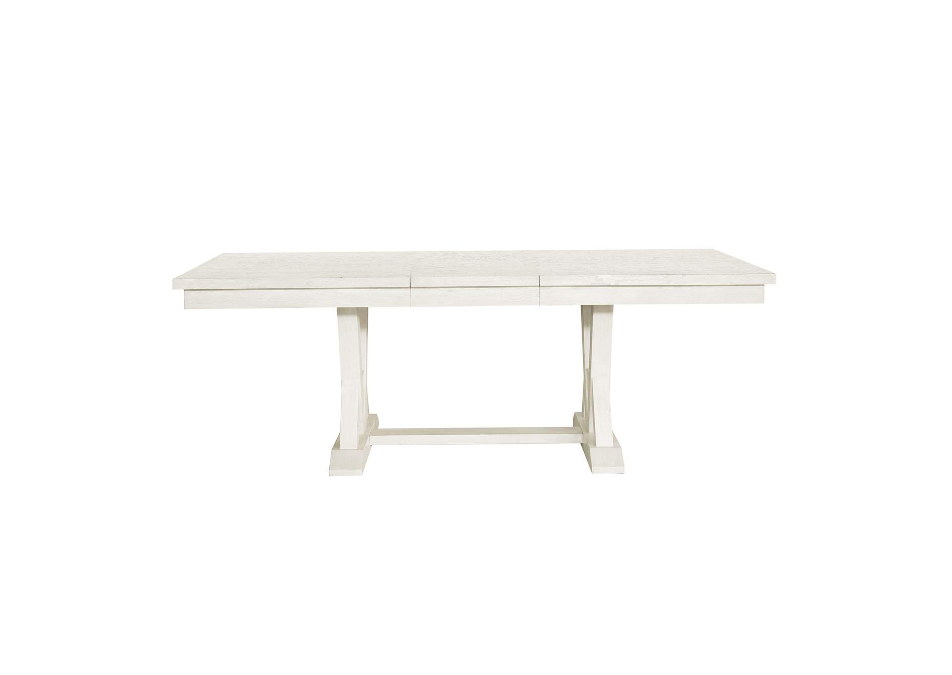Maggie Valley Trestle Table with Extension Leaf,Pulaski Furniture