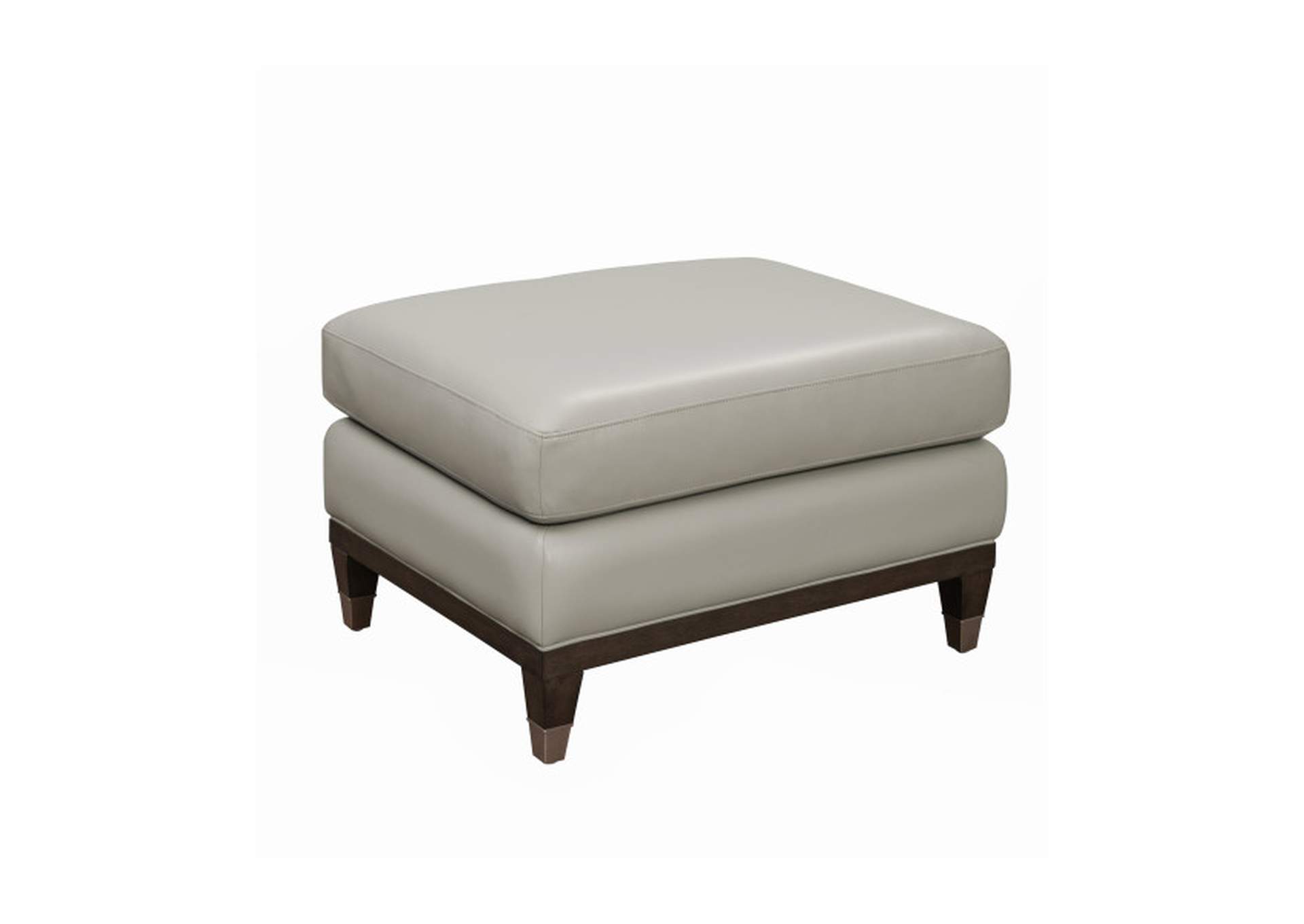 Addison Leather Accent Ottoman in Frost Gray,Pulaski Furniture