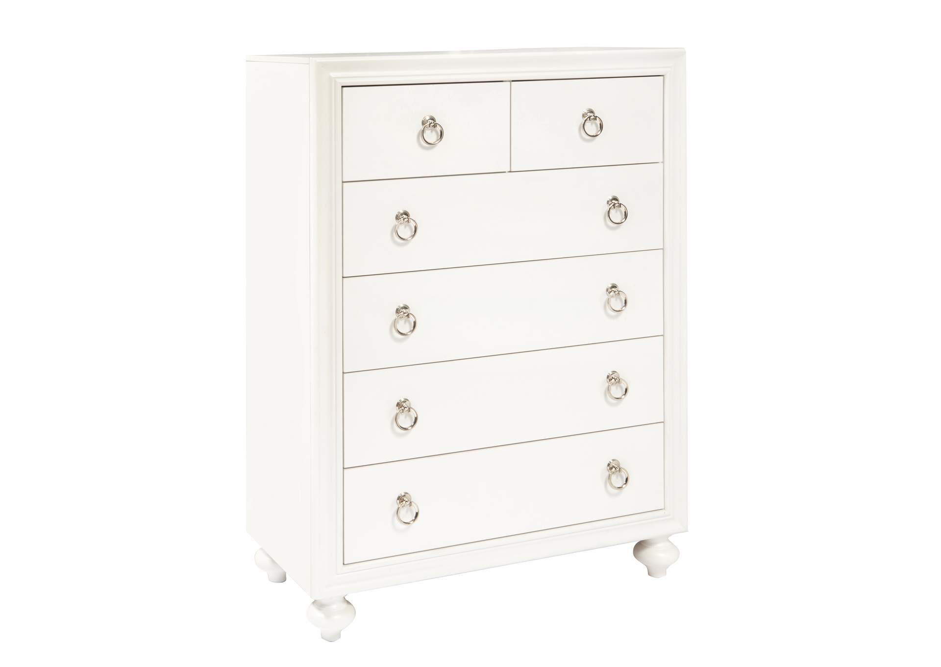 Bella Youth Six Drawer Chest in White,Pulaski Furniture