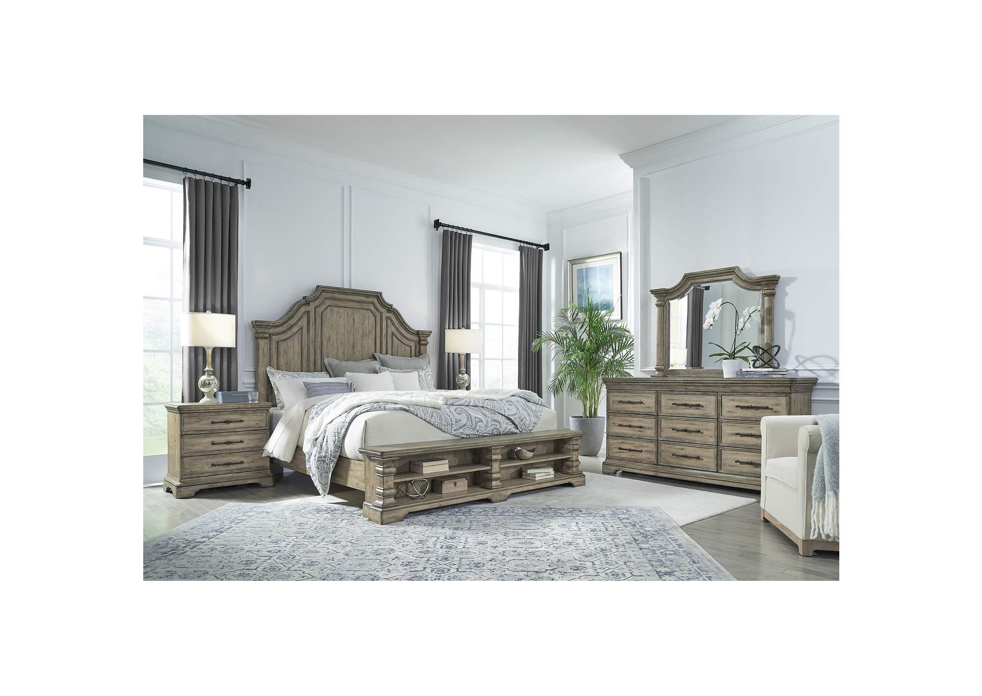 Garrison Cove California King Panel Bed with Storage Footboard,Pulaski Furniture