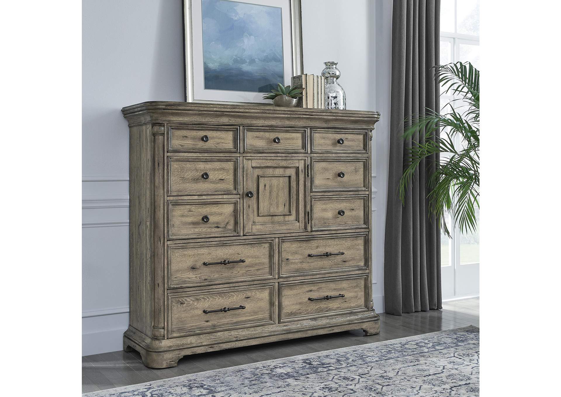 Garrison Cove 11-Drawer Master Chest with a Cabinet Door,Pulaski Furniture