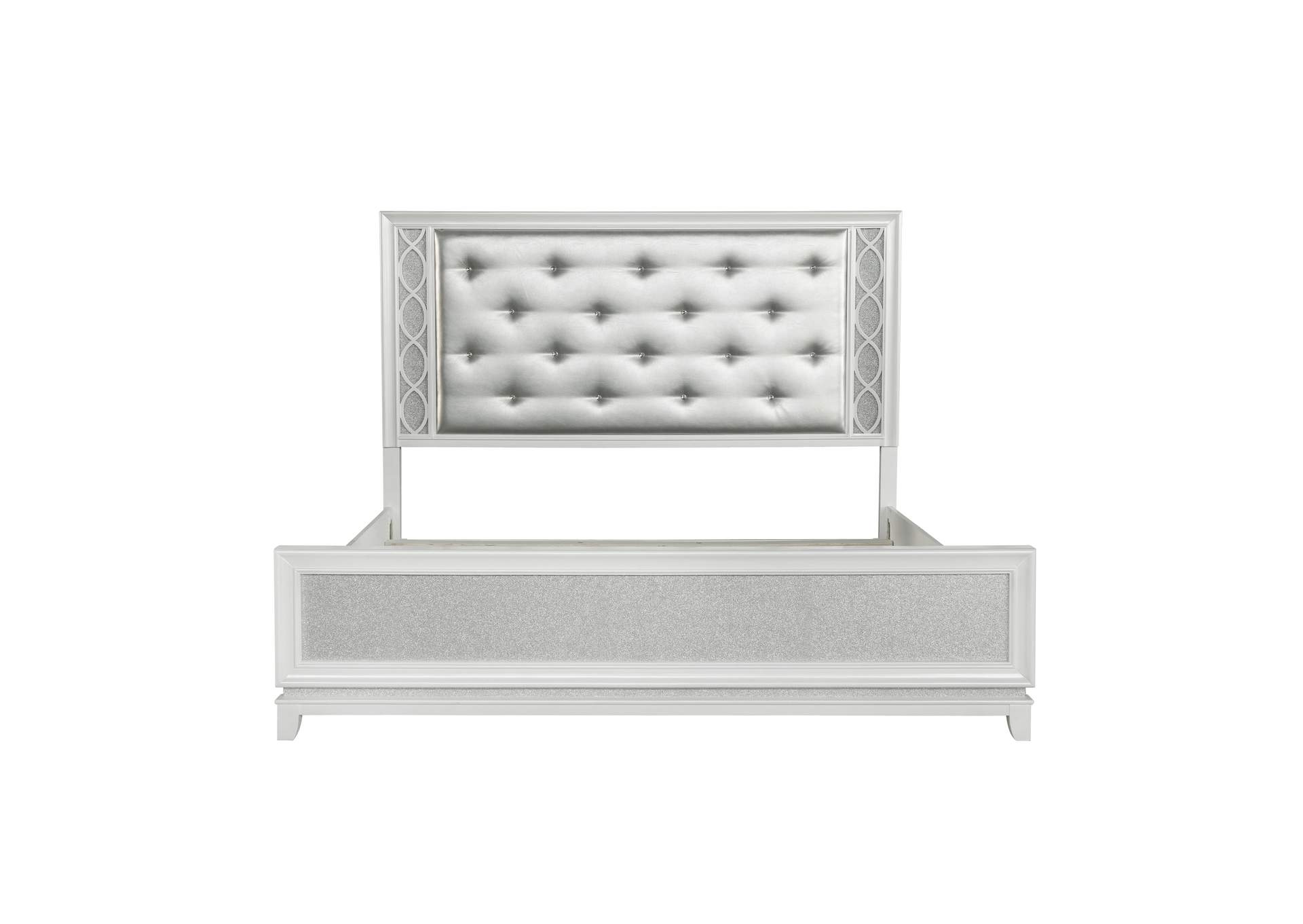 Starlight Queen Upholstered Panel Bed with LED Lights,Pulaski Furniture