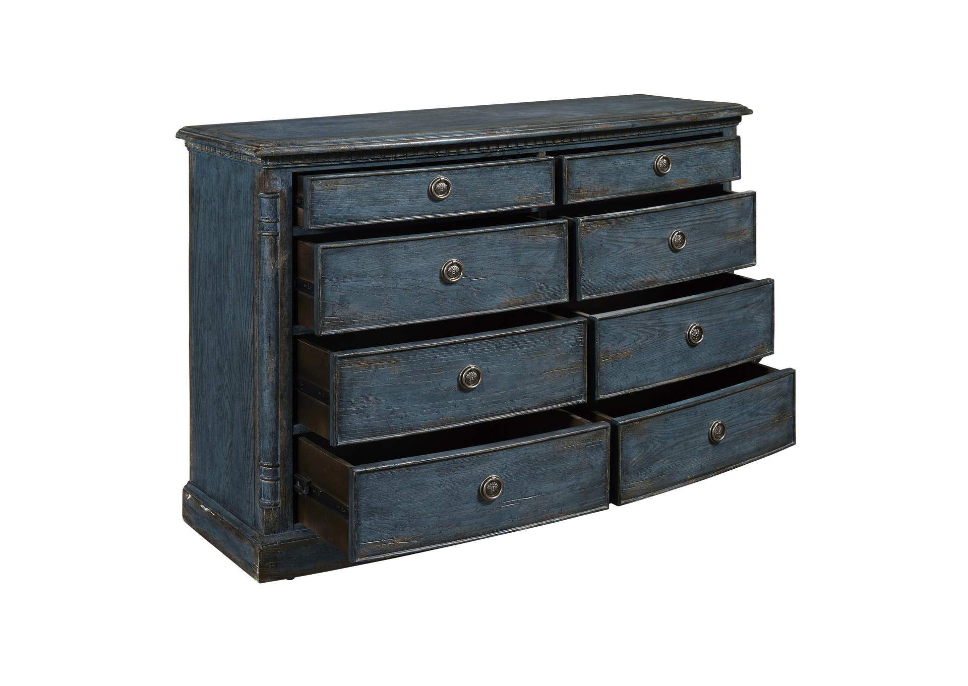 Robin Egg Blue 8 Drawer Dressing Chest,Pulaski Furniture