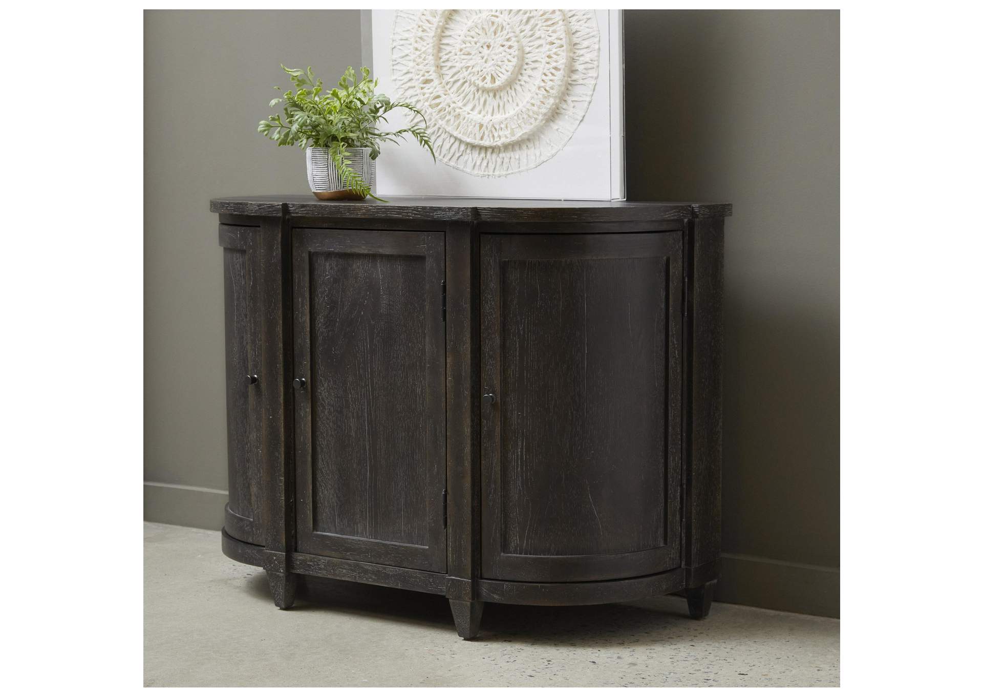 Curved 3 Door Hallway Accent Chest,Pulaski Furniture