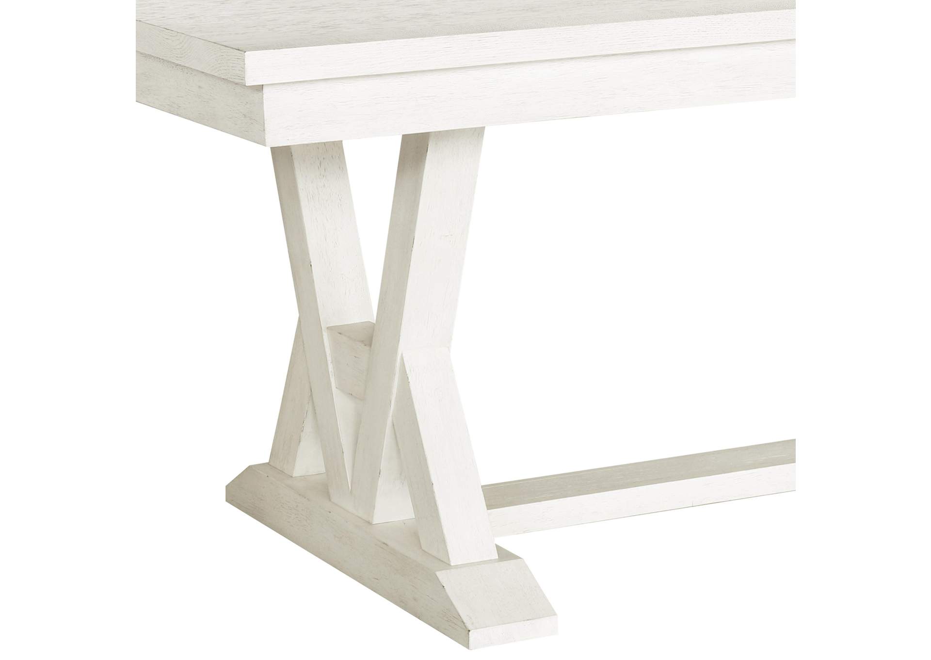 Maggie Valley Trestle Table with Extension Leaf,Pulaski Furniture