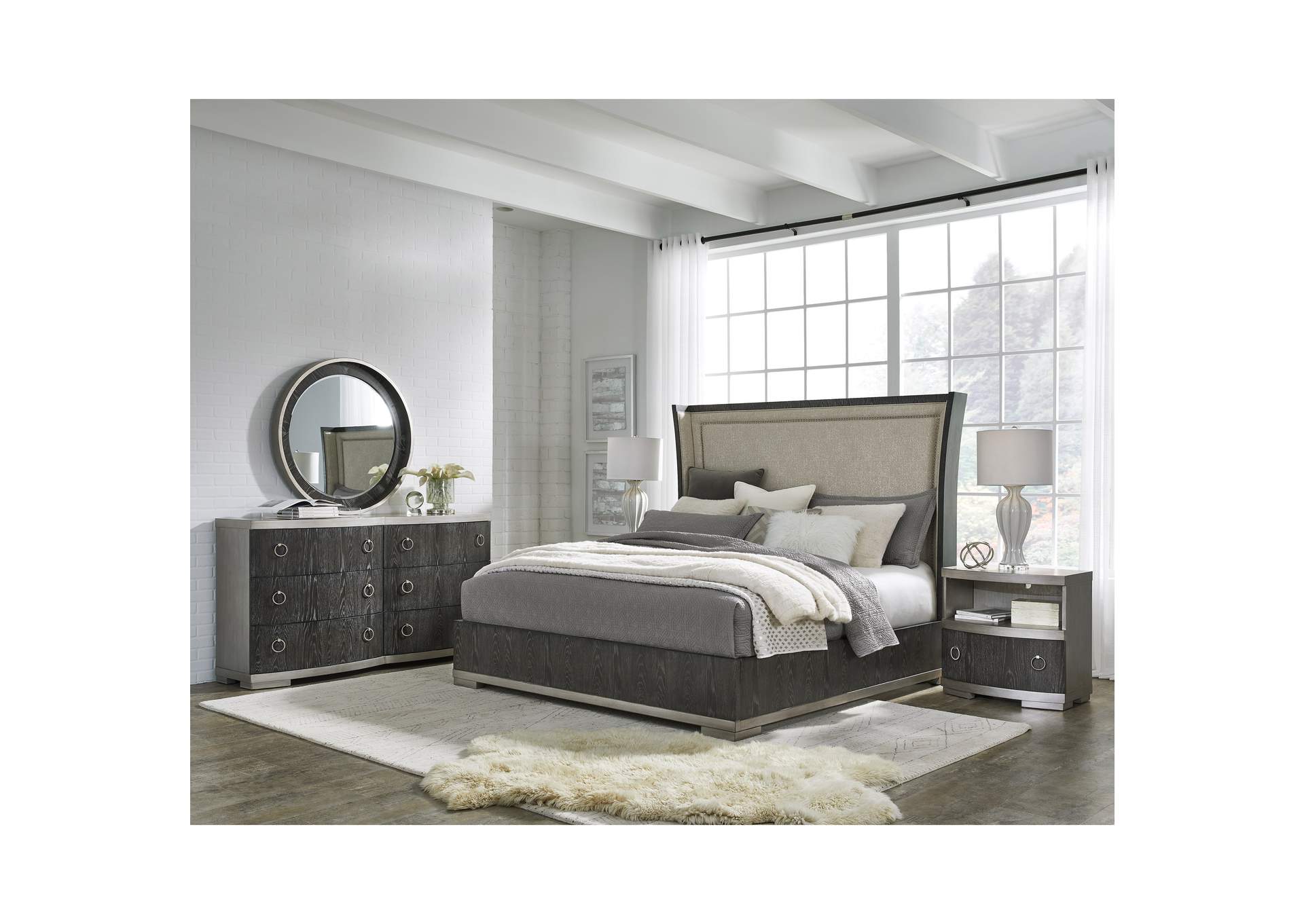 Eve California King Upholstered Panel Bed,Pulaski Furniture