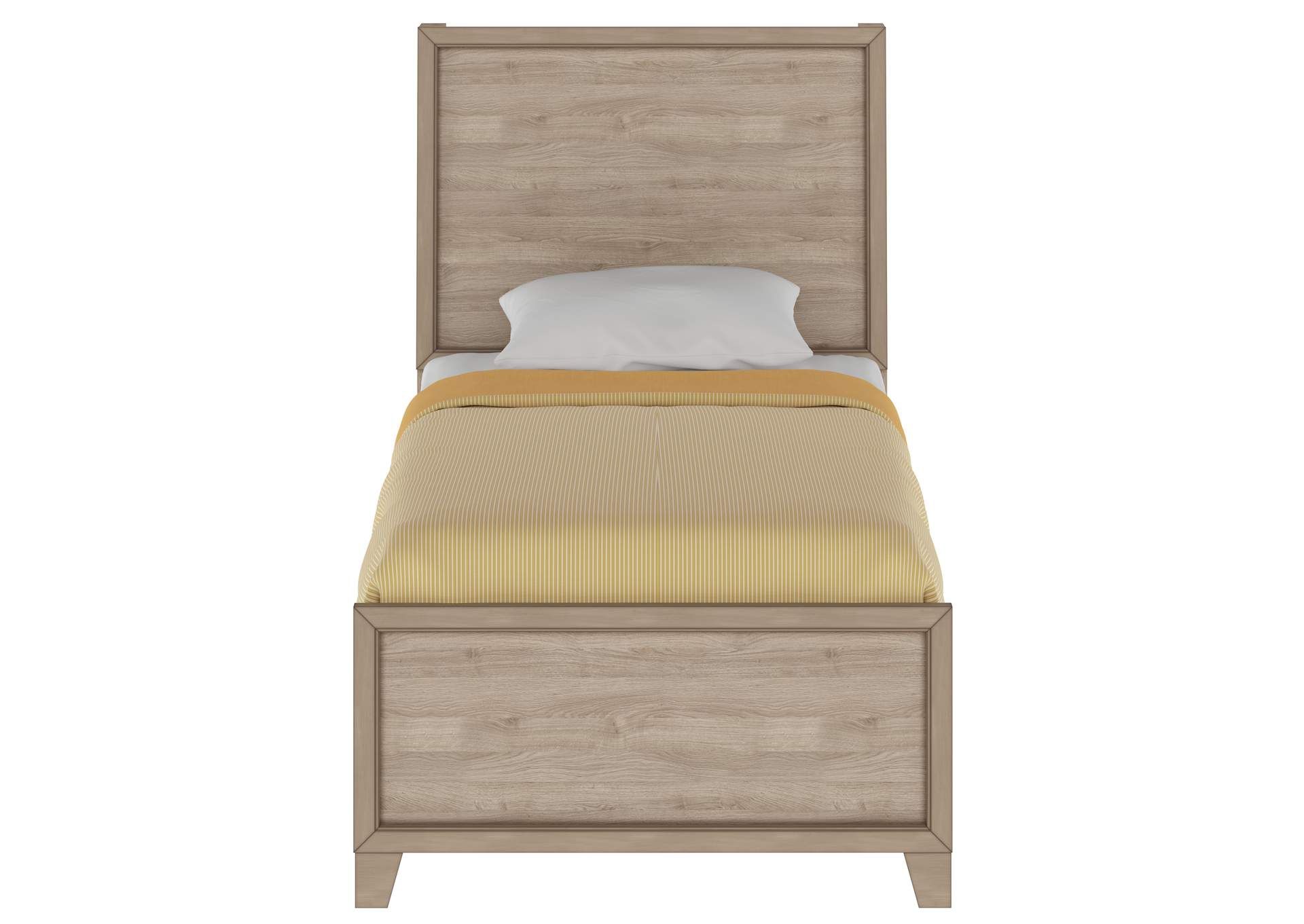 Kids Twin Panel Bed in River Birch Brown,Pulaski Furniture