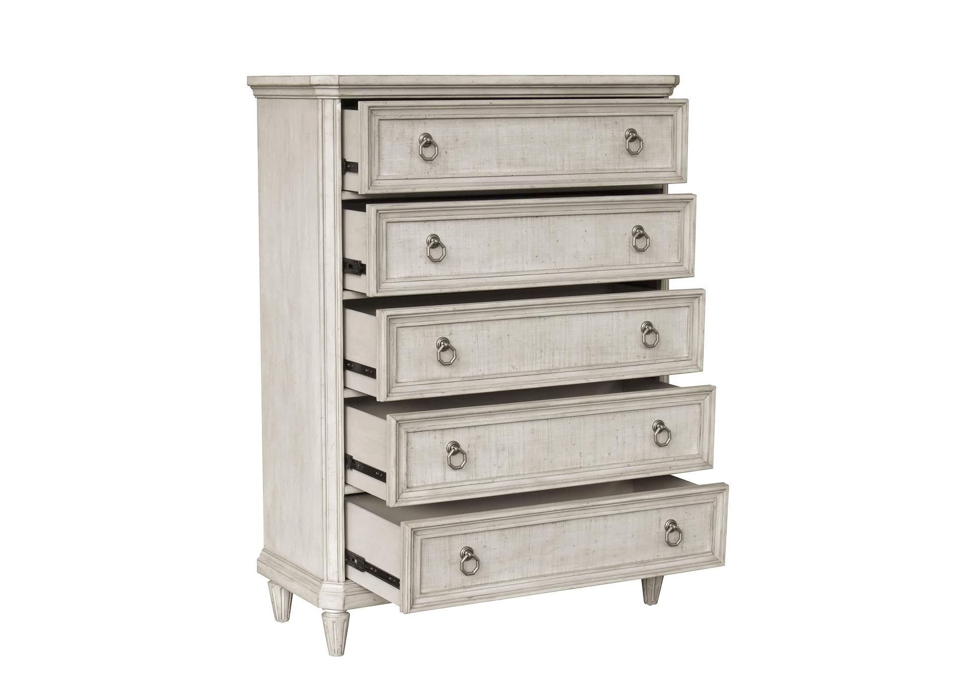 Campbell Street 5 Drawer Chest in Vanilla Cream,Pulaski Furniture