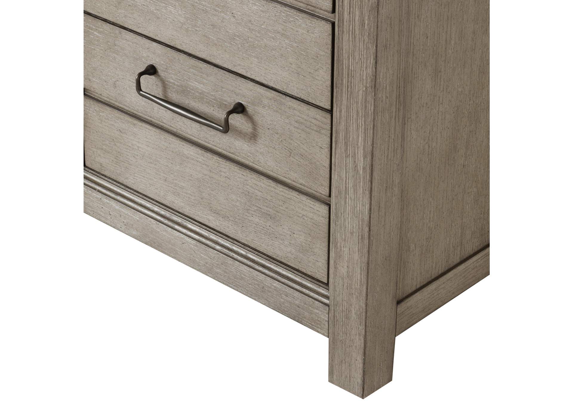 2 Drawer USB Charging Nightstand in Farmhouse Grey,Pulaski Furniture