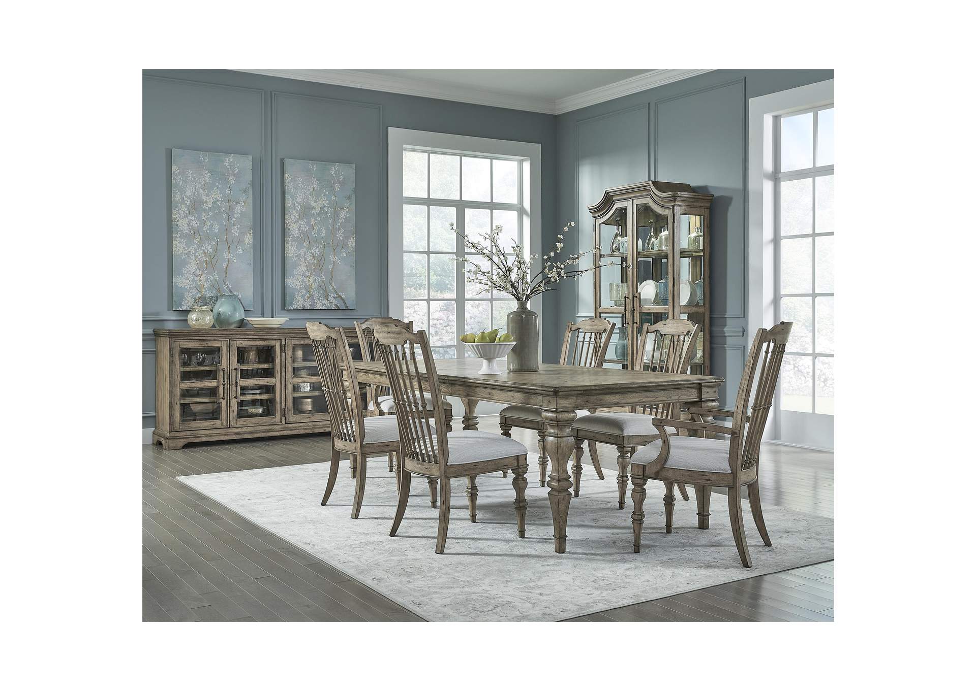 Garrison Cove Carved-Leg Dining Table,Pulaski Furniture