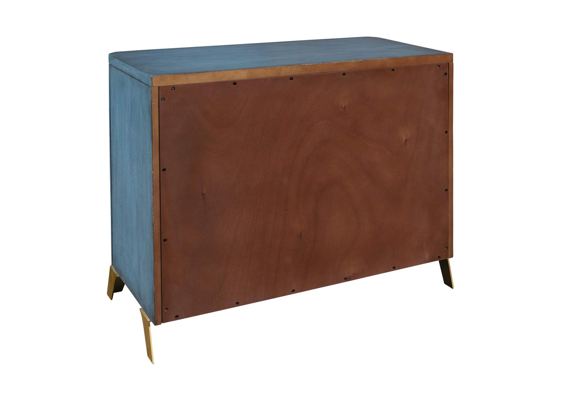 Three Drawer Turquoise Blue Accent Chest,Pulaski Furniture