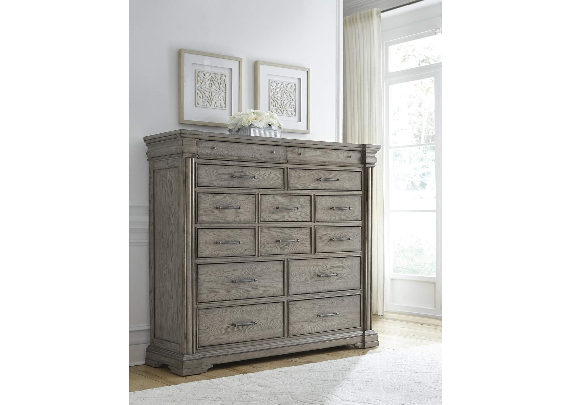 Madison Ridge 14 Drawer Master Chest in Heritage Taupe,Pulaski Furniture