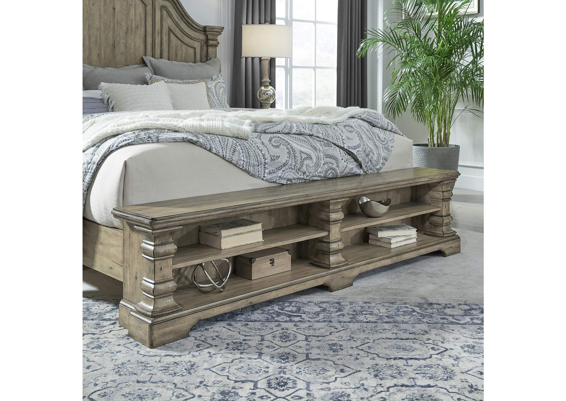 Garrison Cove California King Panel Bed with Storage Footboard,Pulaski Furniture