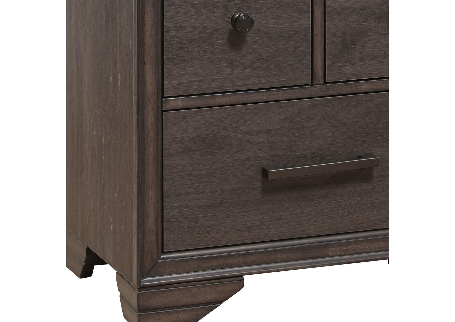 Three Drawer Youth Nightstand with USB in Brown,Pulaski Furniture