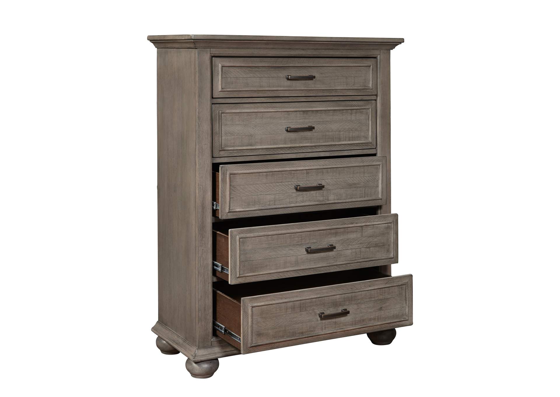 Chatham Park 5 Drawer Chest in Warm Grey,Pulaski Furniture