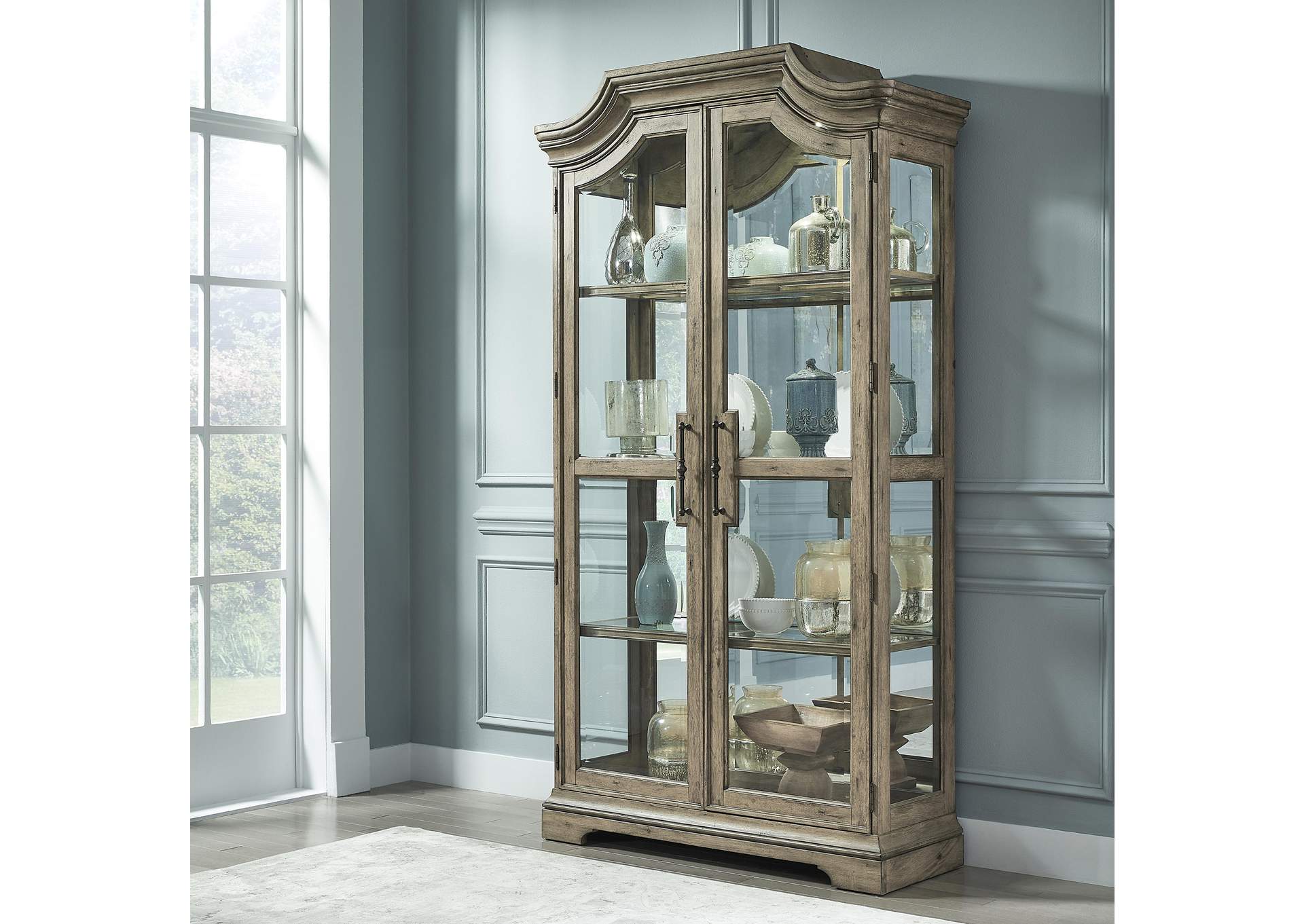 Garrison Cove 2-Door Display Cabinet,Pulaski Furniture