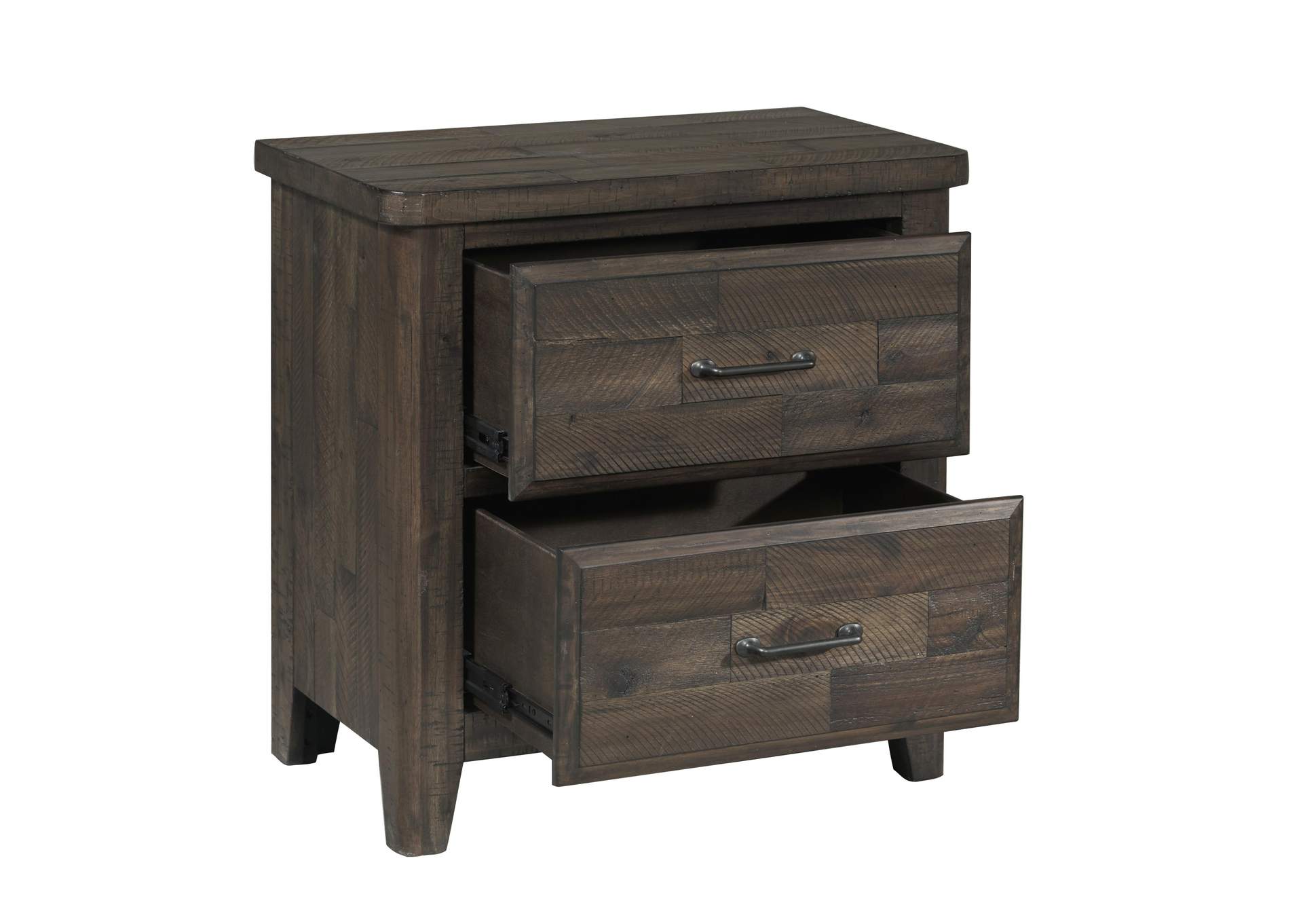 Sawmill 2-Drawer Farmhouse Nightstand with USB port,Pulaski Furniture