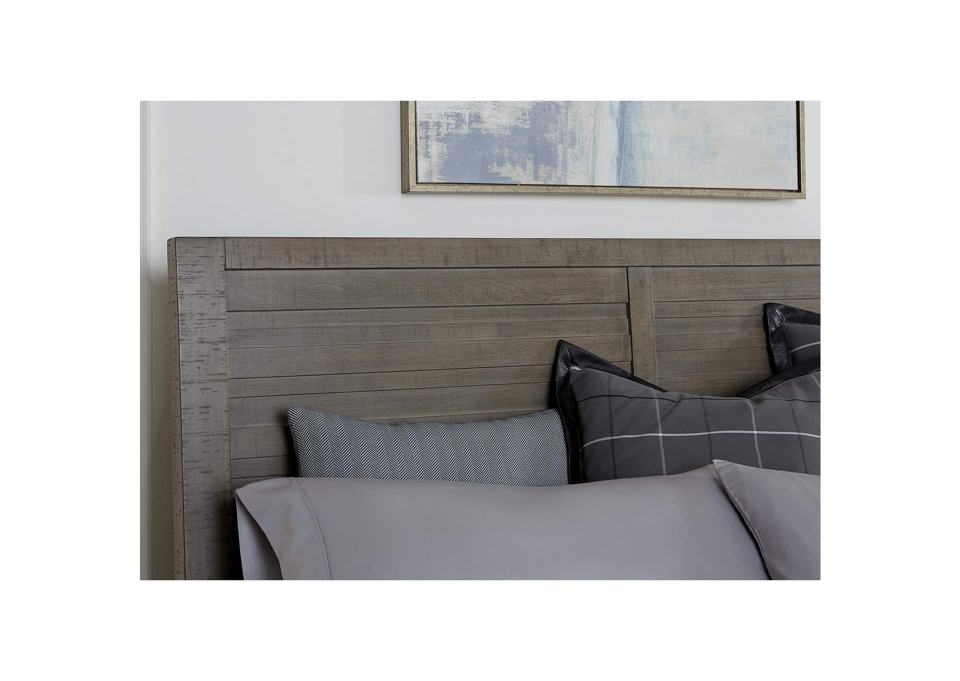 Ruff Hewn California King Panel Bed in Weathered Taupe,Pulaski Furniture