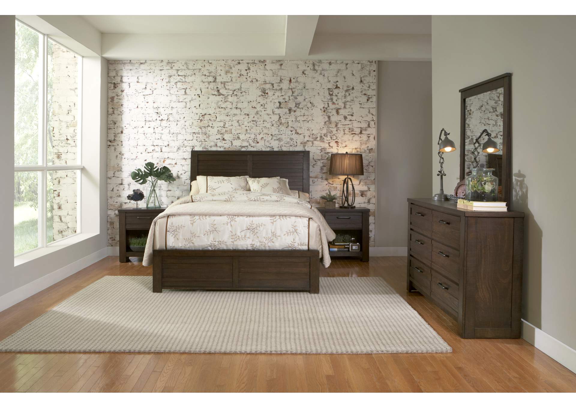 Ruff Hewn 5 Piece Queen Bedroom Set,Pulaski Furniture