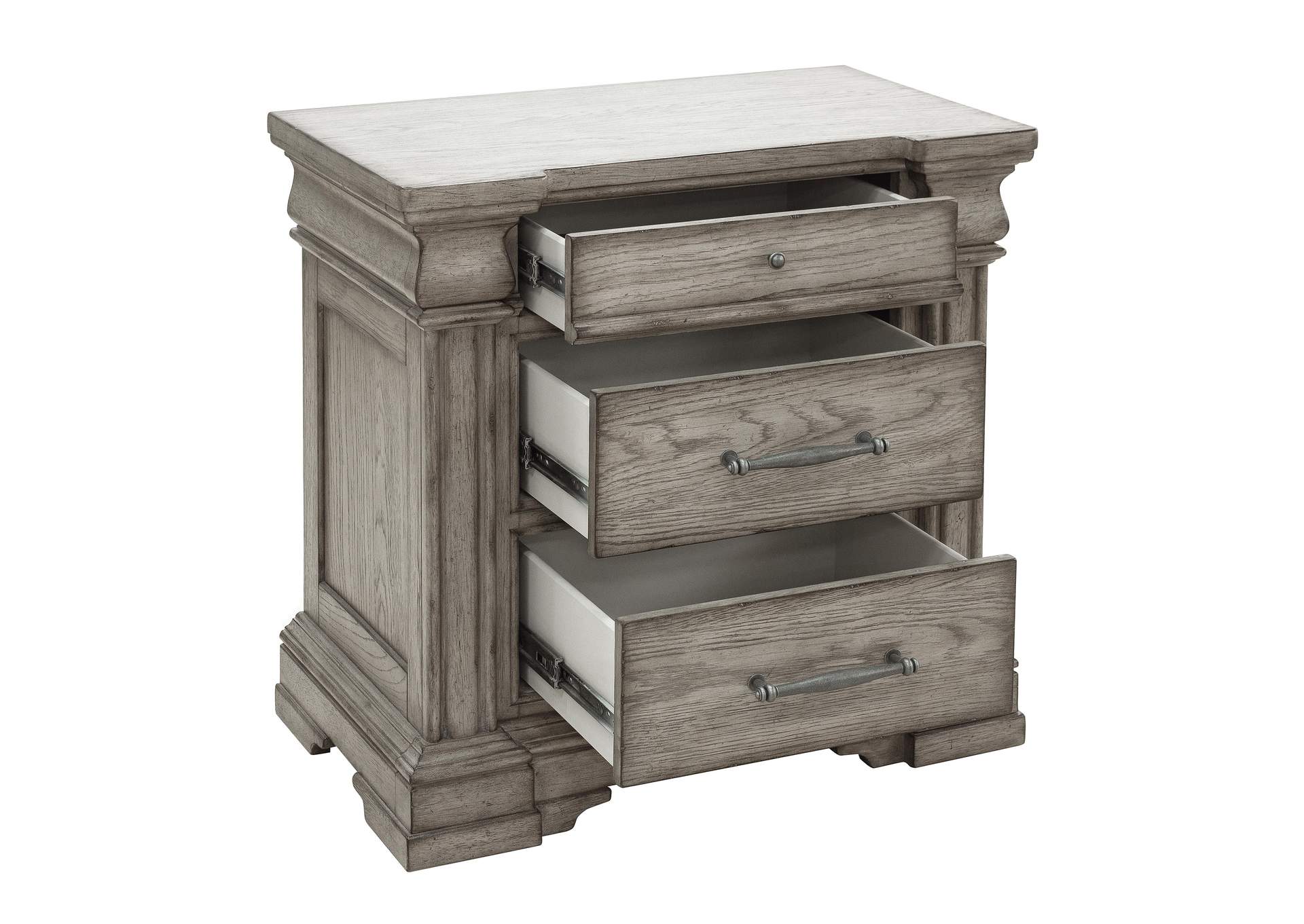 Madison Ridge 3 Drawer Nightstand in Heritage Taupe,Pulaski Furniture