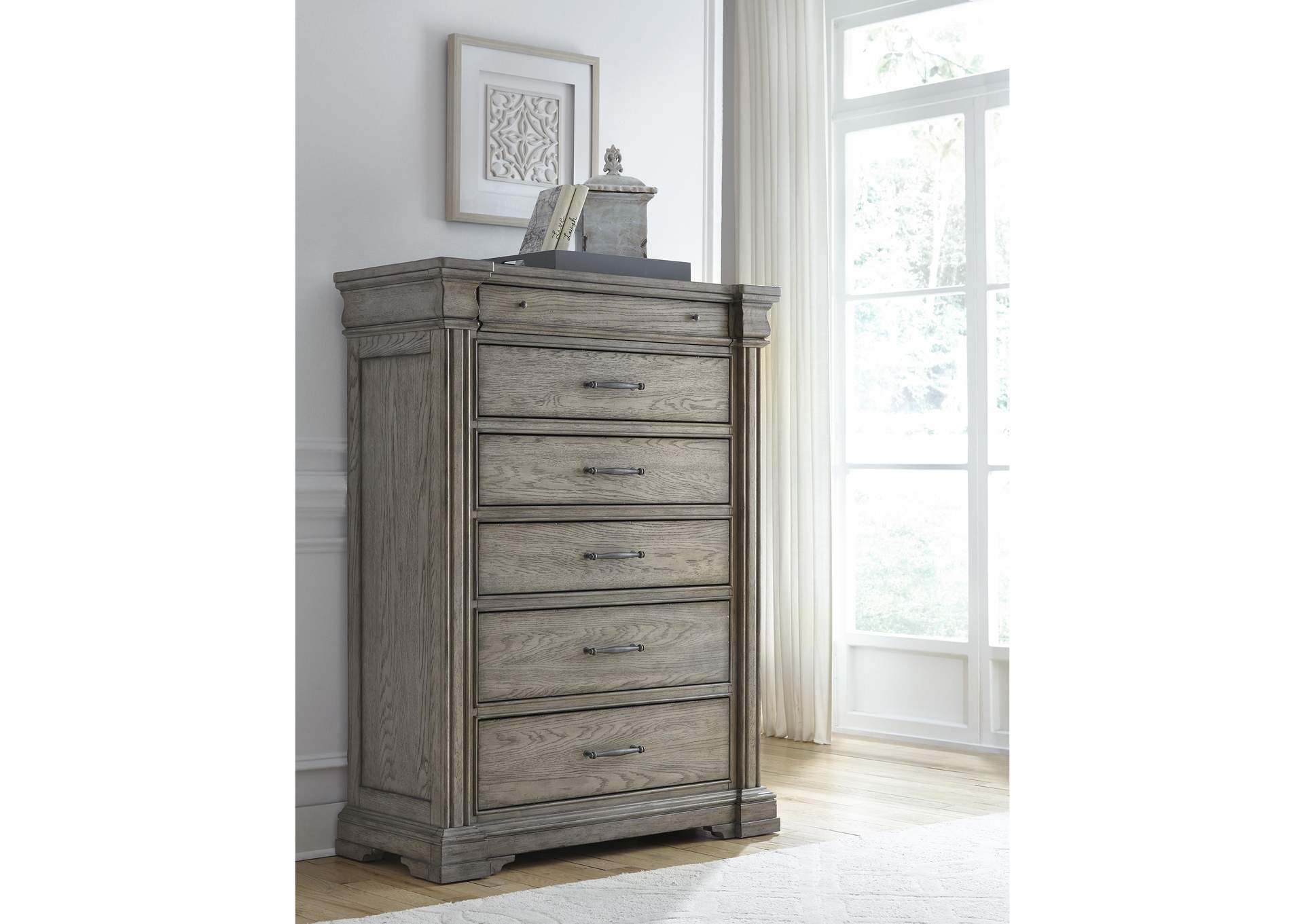 Madison Ridge 6 Drawer Chest in Heritage Taupe,Pulaski Furniture