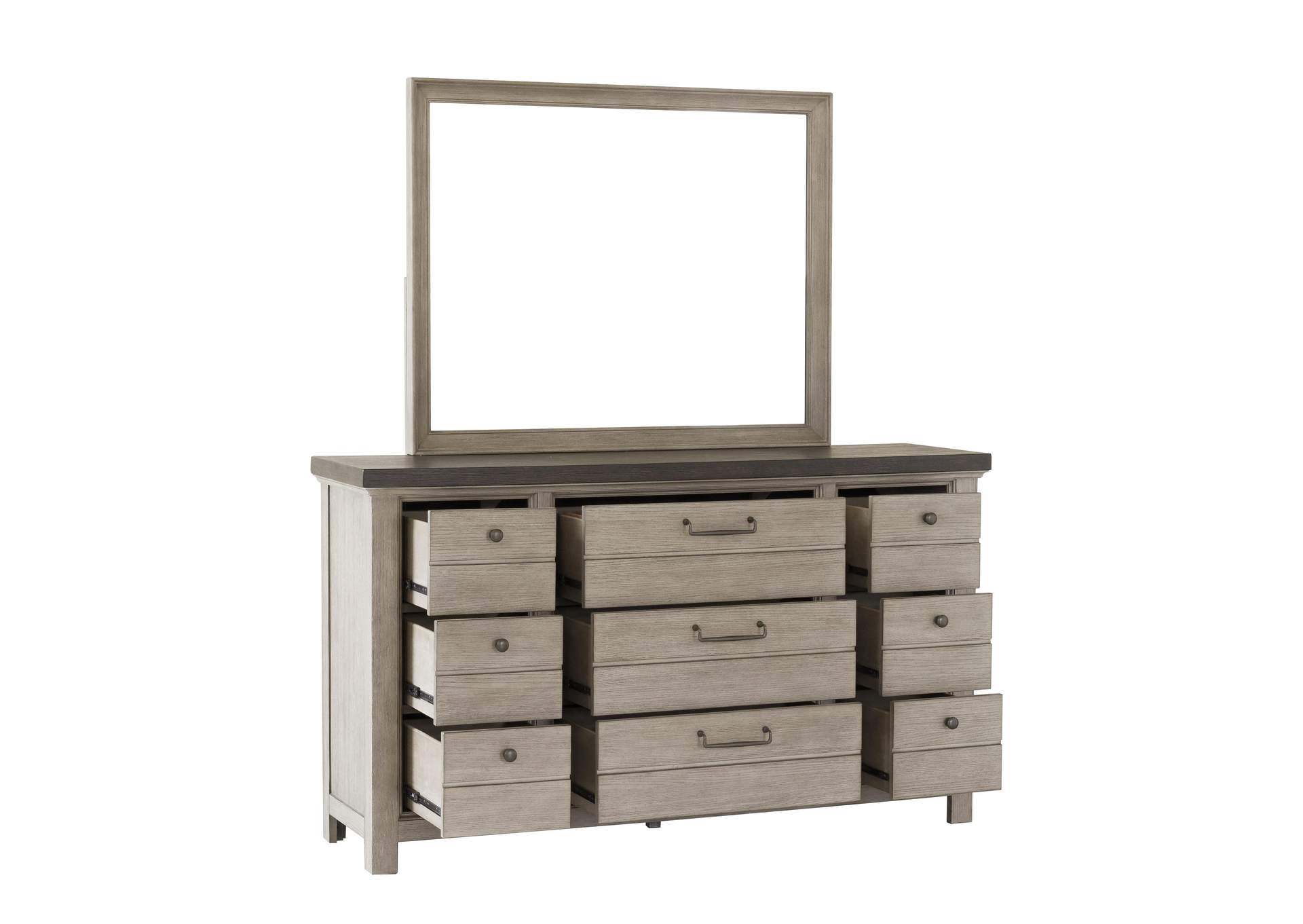 9 Drawer Dresser in Farmhouse Grey,Pulaski Furniture