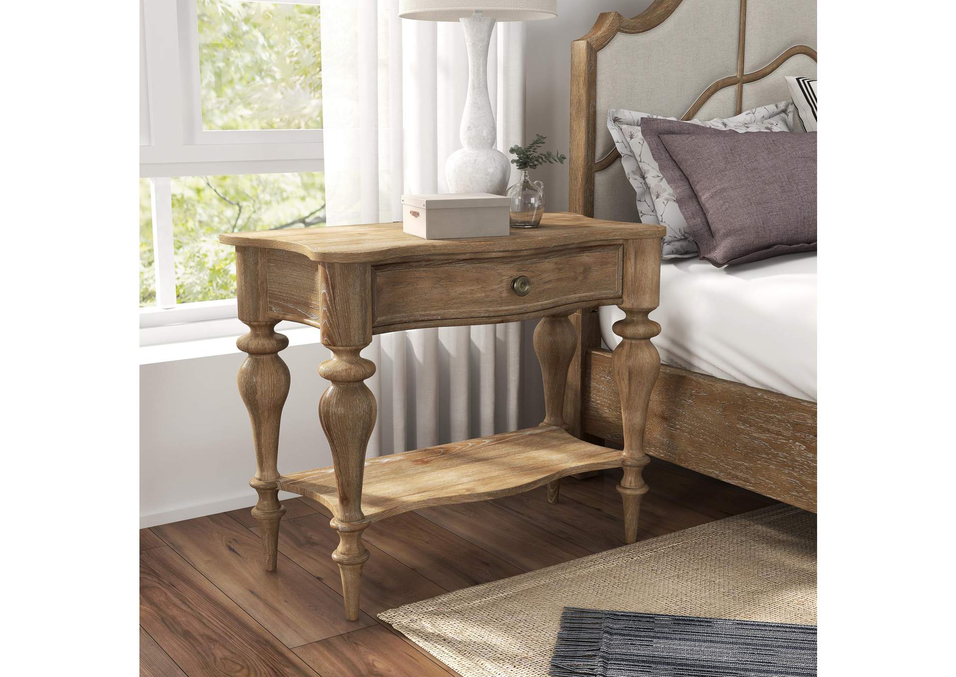 Weston Hills Bedside Table with Storage Drawer,Pulaski Furniture