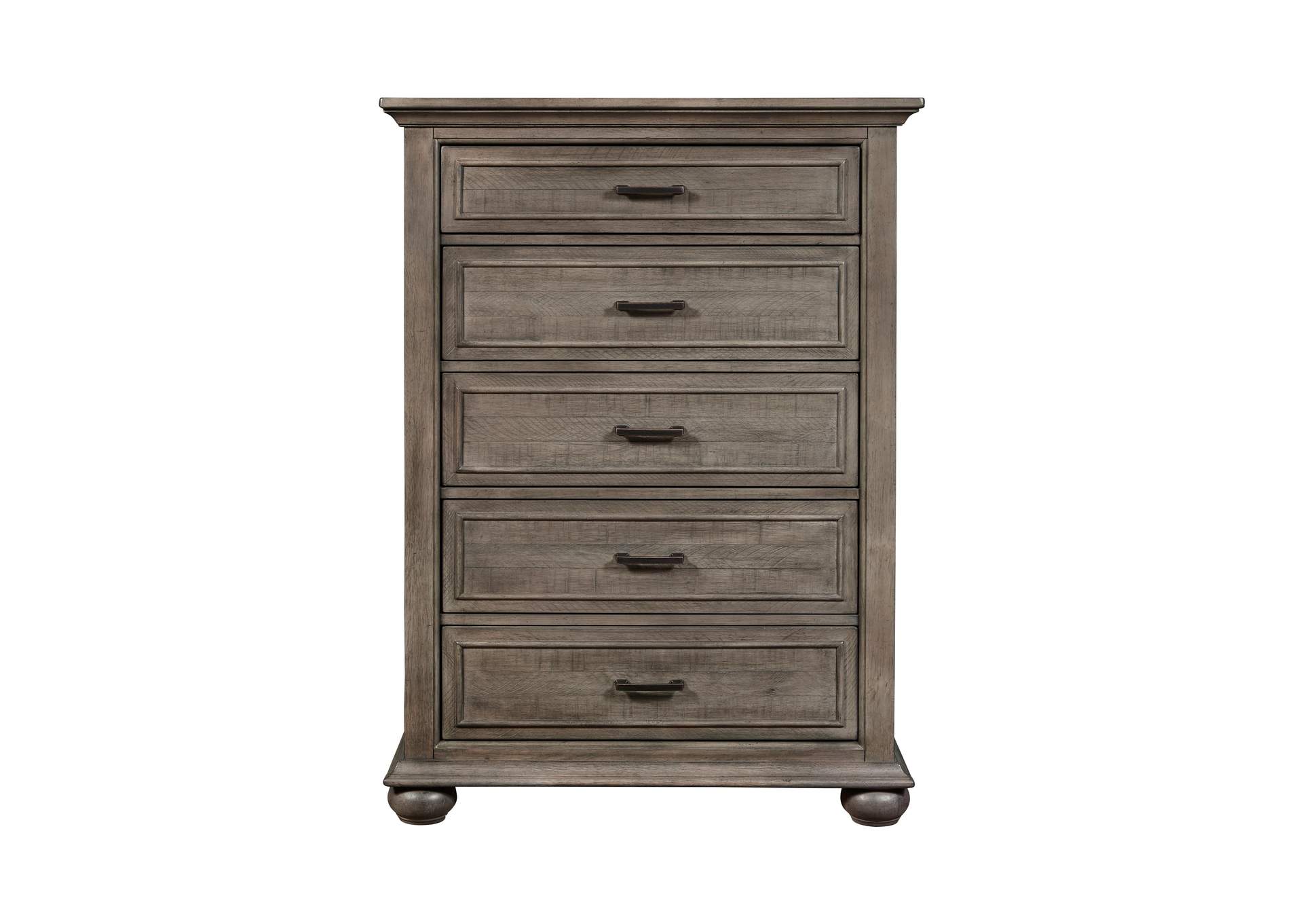 Chatham Park 5 Drawer Chest in Warm Grey,Pulaski Furniture