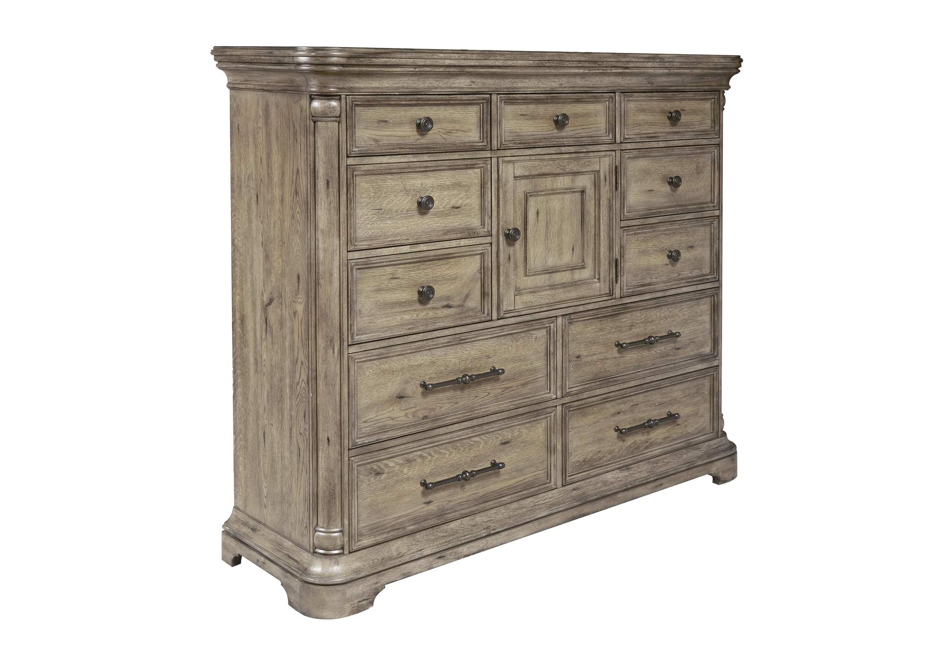 Garrison Cove 11-Drawer Master Chest with a Cabinet Door,Pulaski Furniture