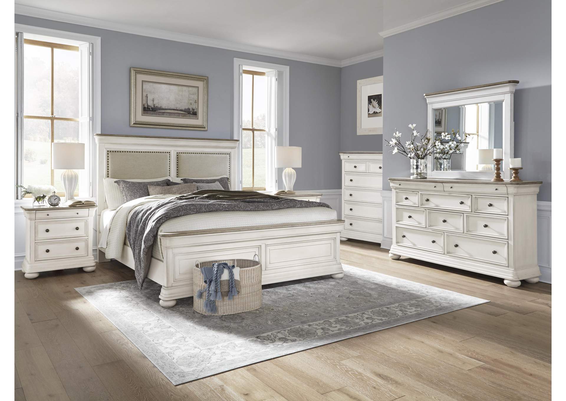 6 Piece Queen Bedroom Set - White,Pulaski Furniture