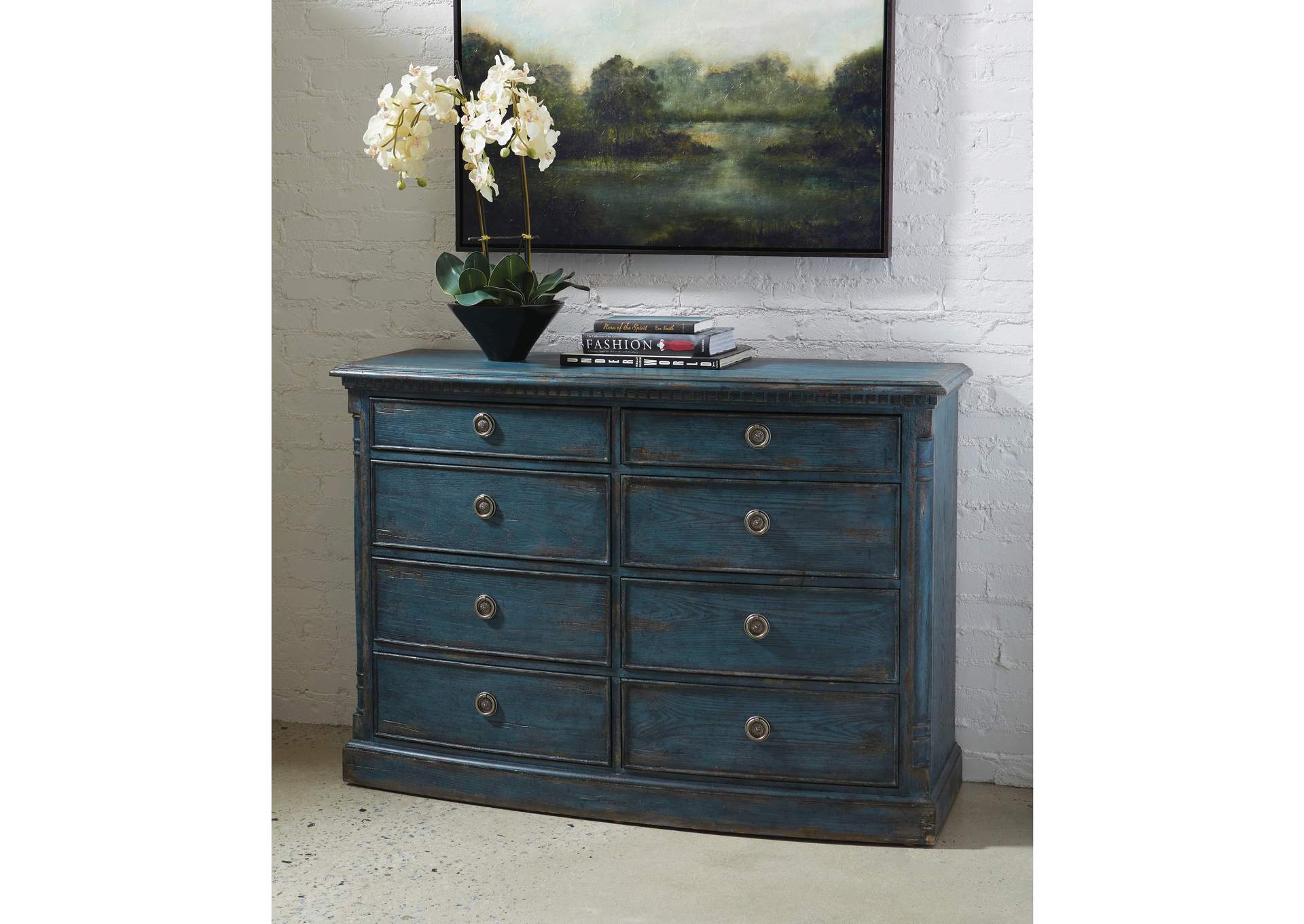 Robin Egg Blue 8 Drawer Dressing Chest,Pulaski Furniture