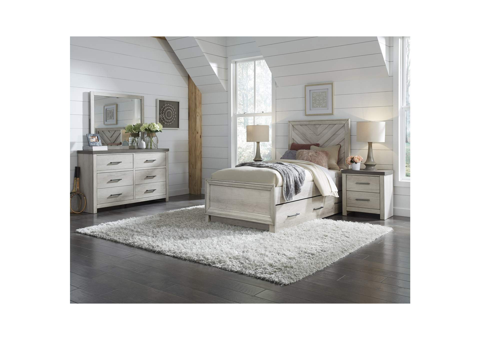 Riverwood Twin Panel Bed with Trundle,Pulaski Furniture