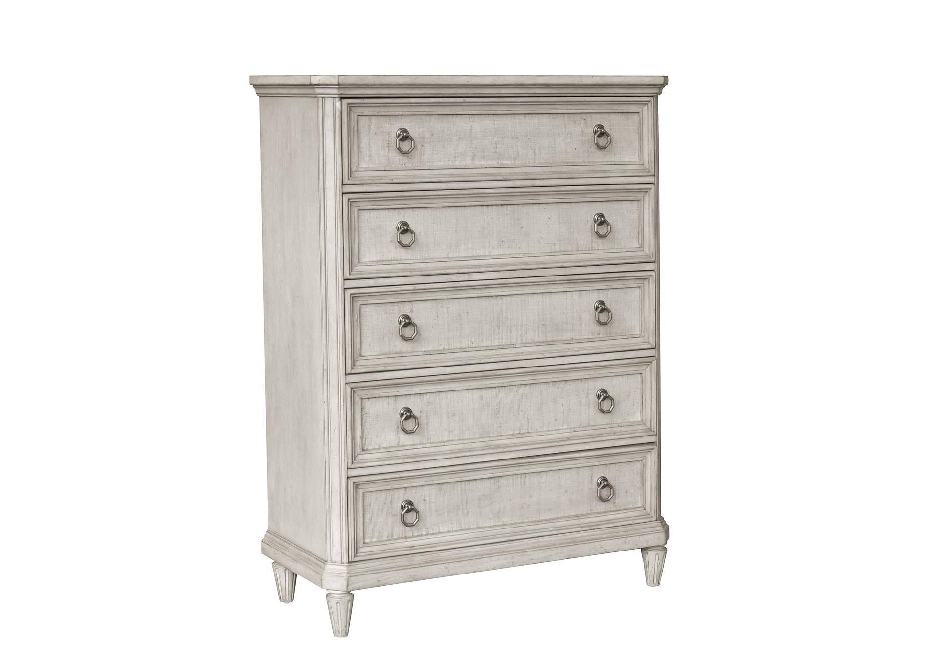 Campbell Street 5 Drawer Chest in Vanilla Cream,Pulaski Furniture