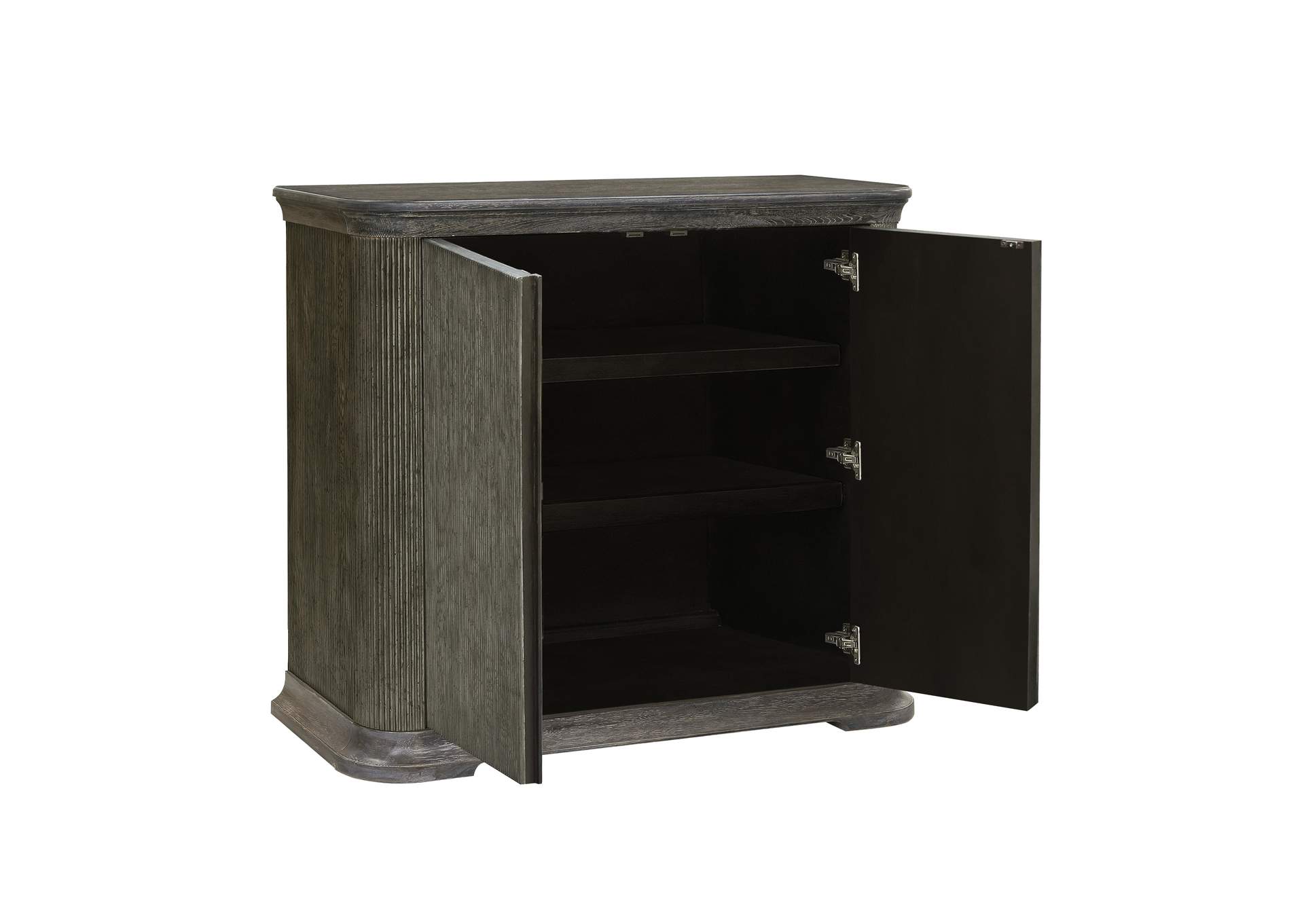 Reeded 2 Door Accent Chest with Shelves,Pulaski Furniture