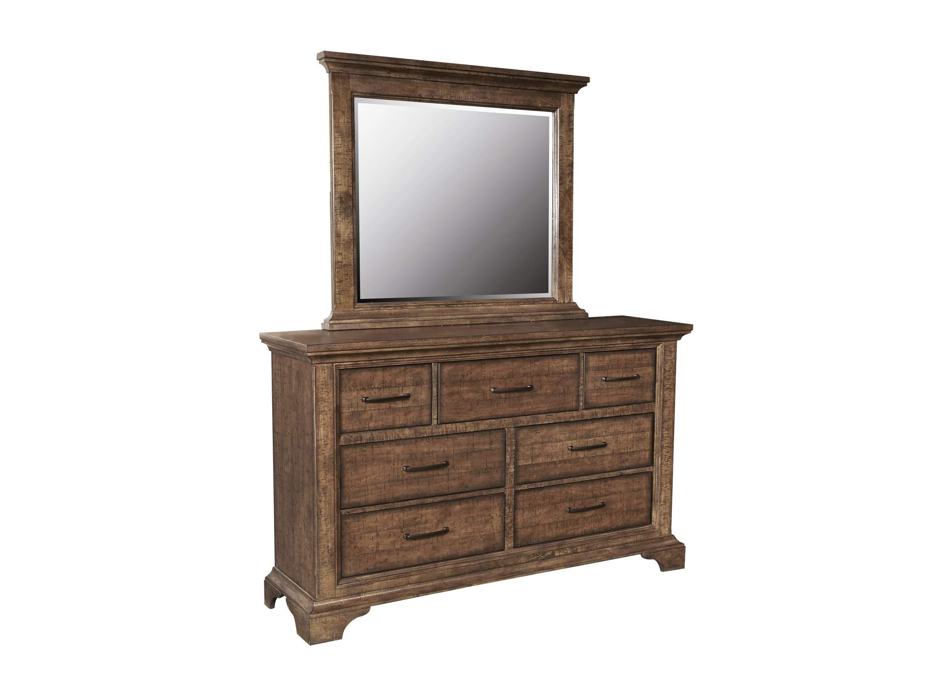 Cherry Hill 7 Drawer Dresser with Mirror,Pulaski Furniture