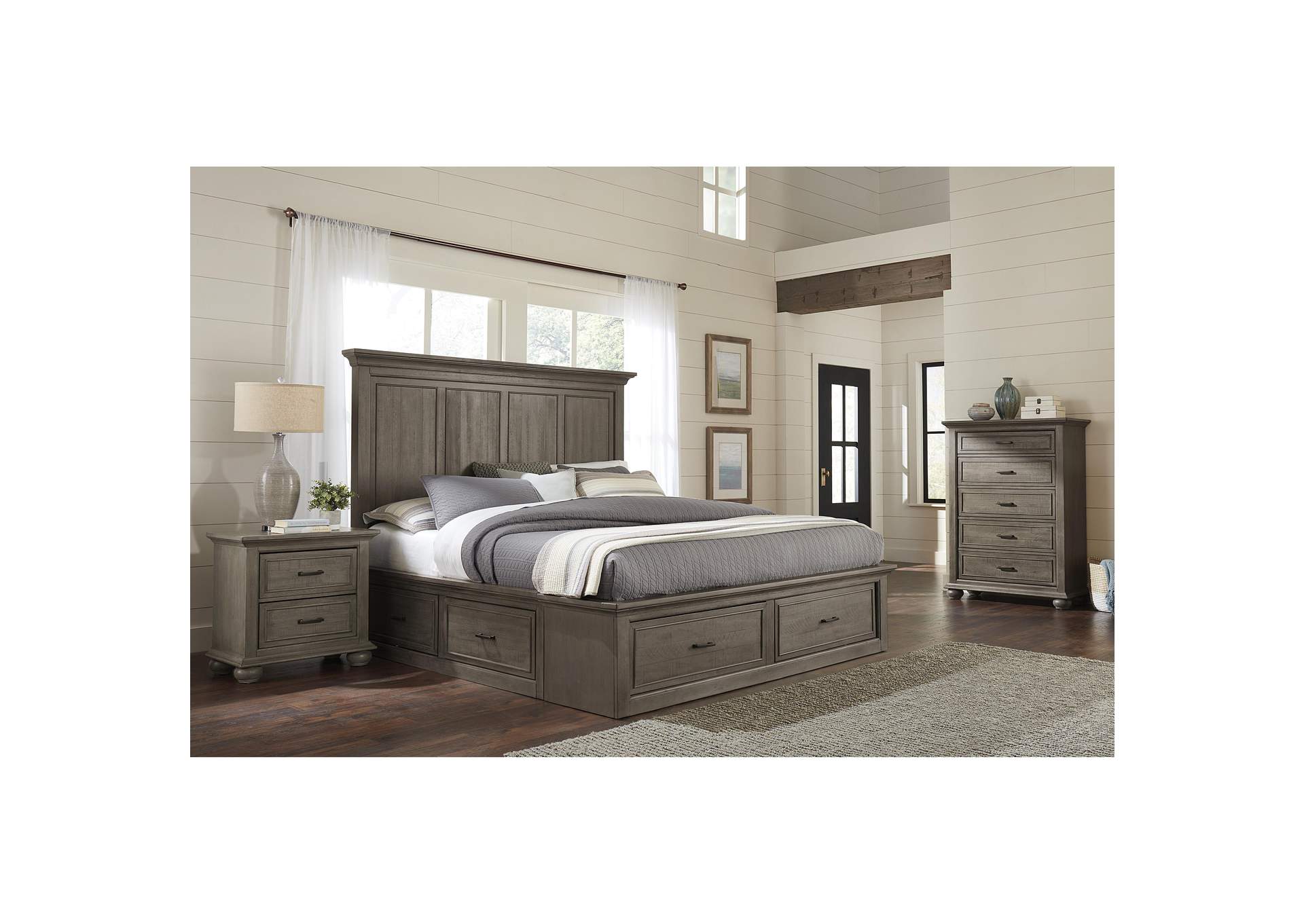 Chatham Park 5 Drawer Chest in Warm Grey,Pulaski Furniture