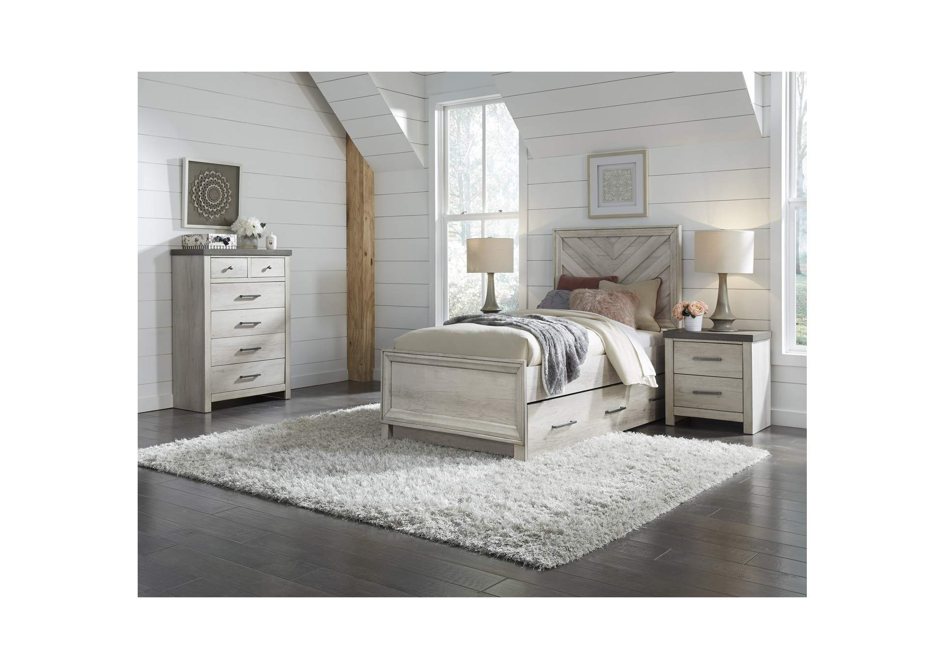 Riverwood Twin Panel Bed with Trundle,Pulaski Furniture