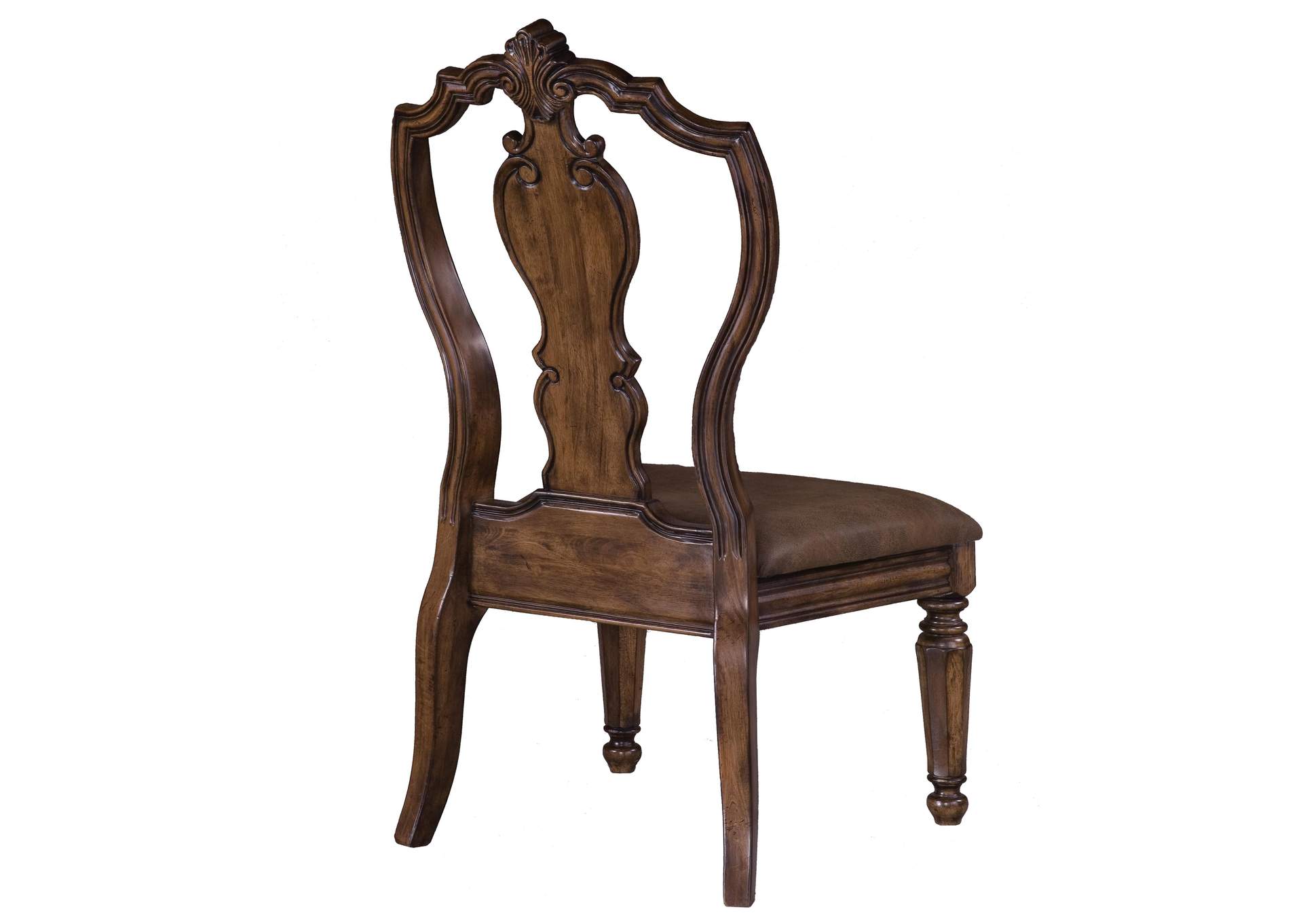 San Mateo Carved Back Side Chair,Pulaski Furniture