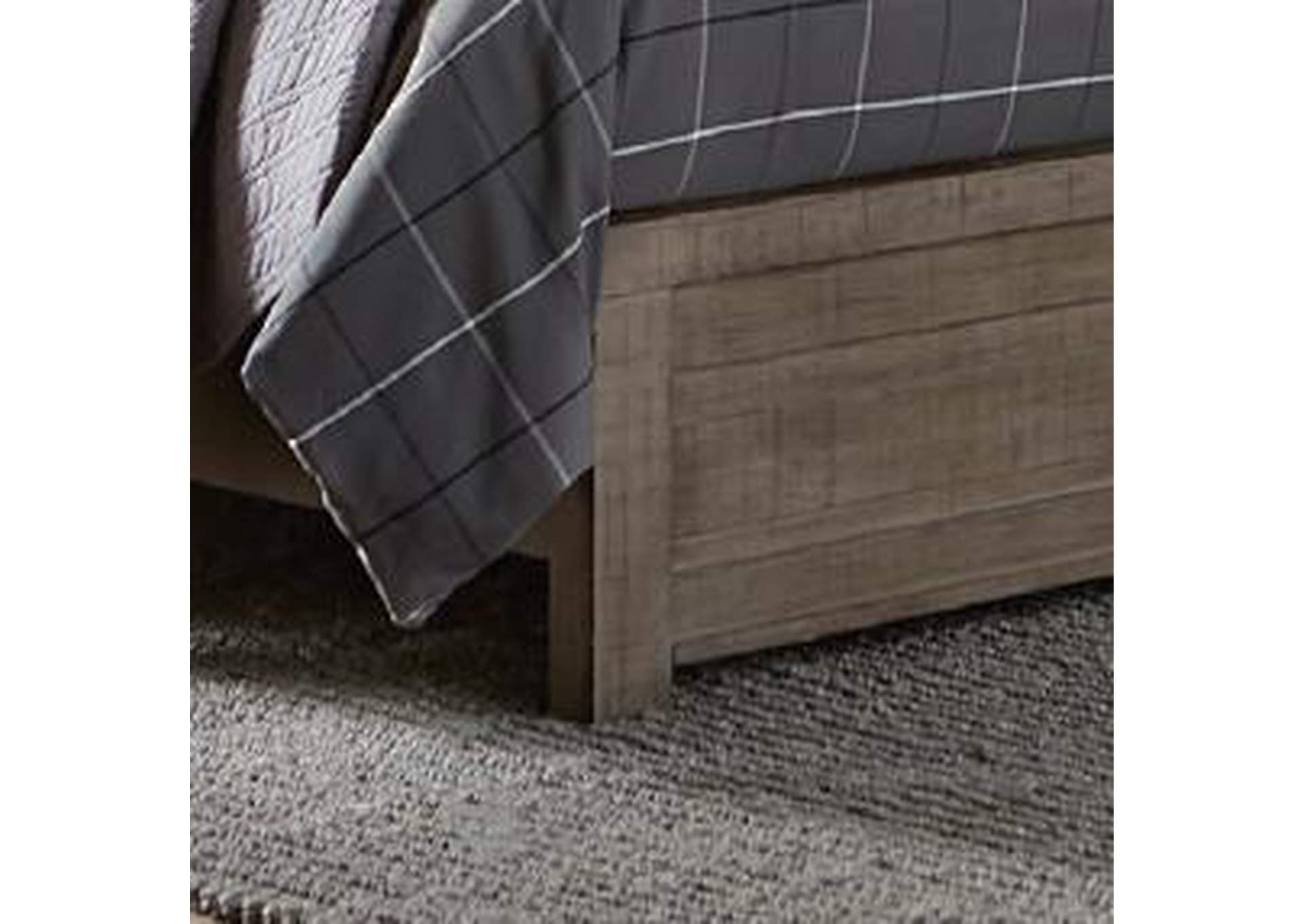Ruff Hewn Twin Panel Bed in Weathered Taupe,Pulaski Furniture