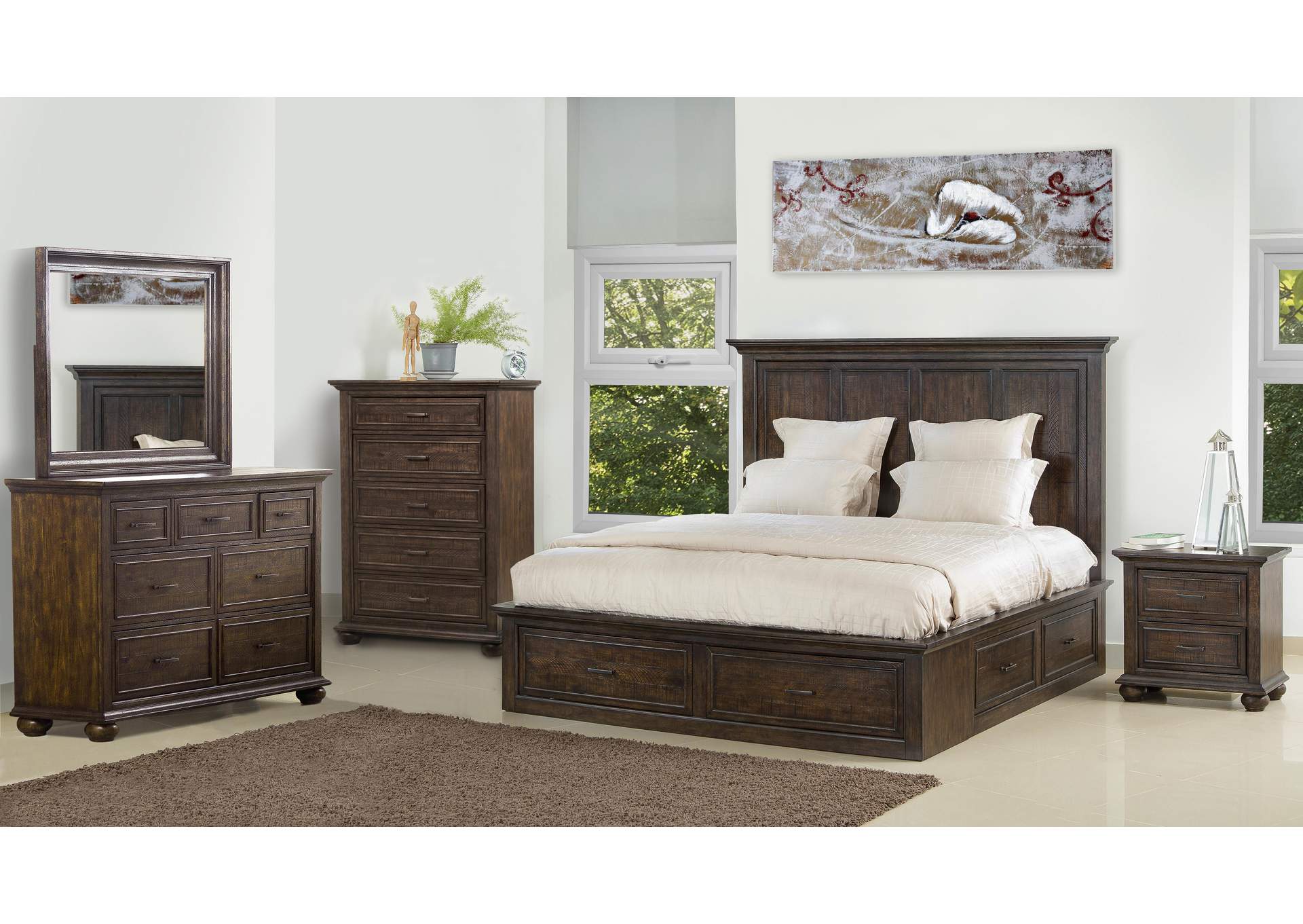 Chatham Park 6 Piece Queen Bedroom,Pulaski Furniture