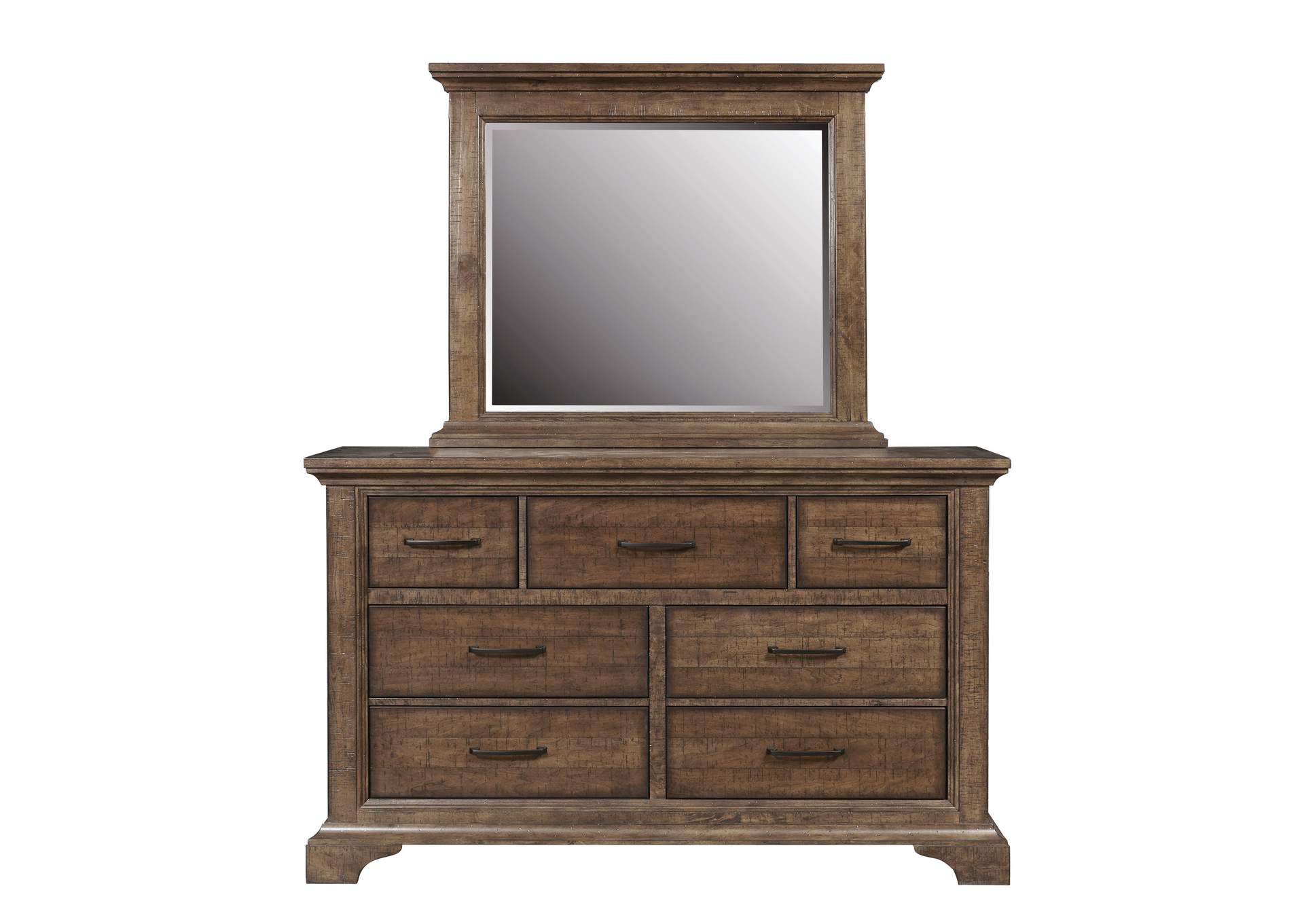 Cherry Hill 7 Drawer Dresser with Mirror,Pulaski Furniture